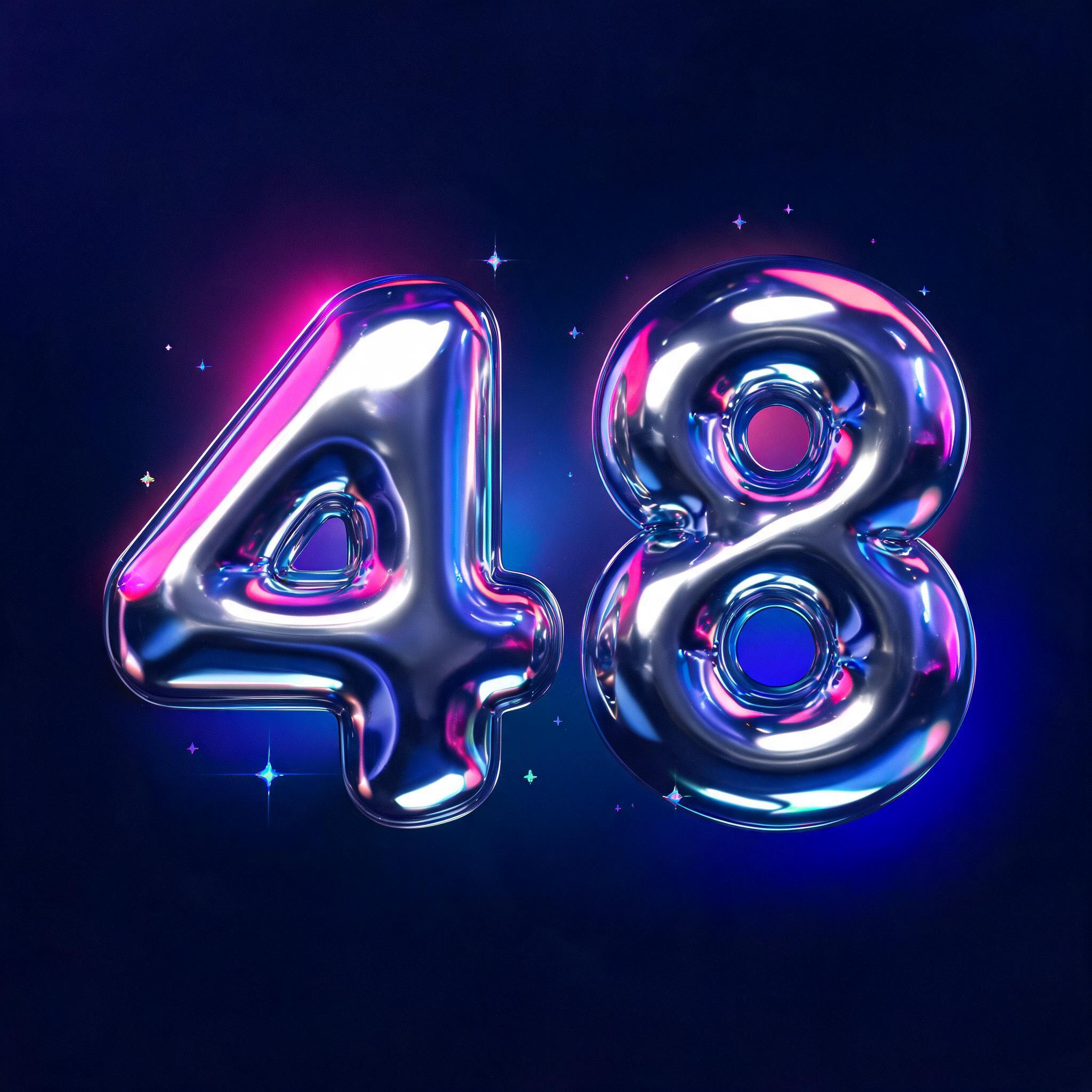 "48" — Y2k | AI Text Effect Generator