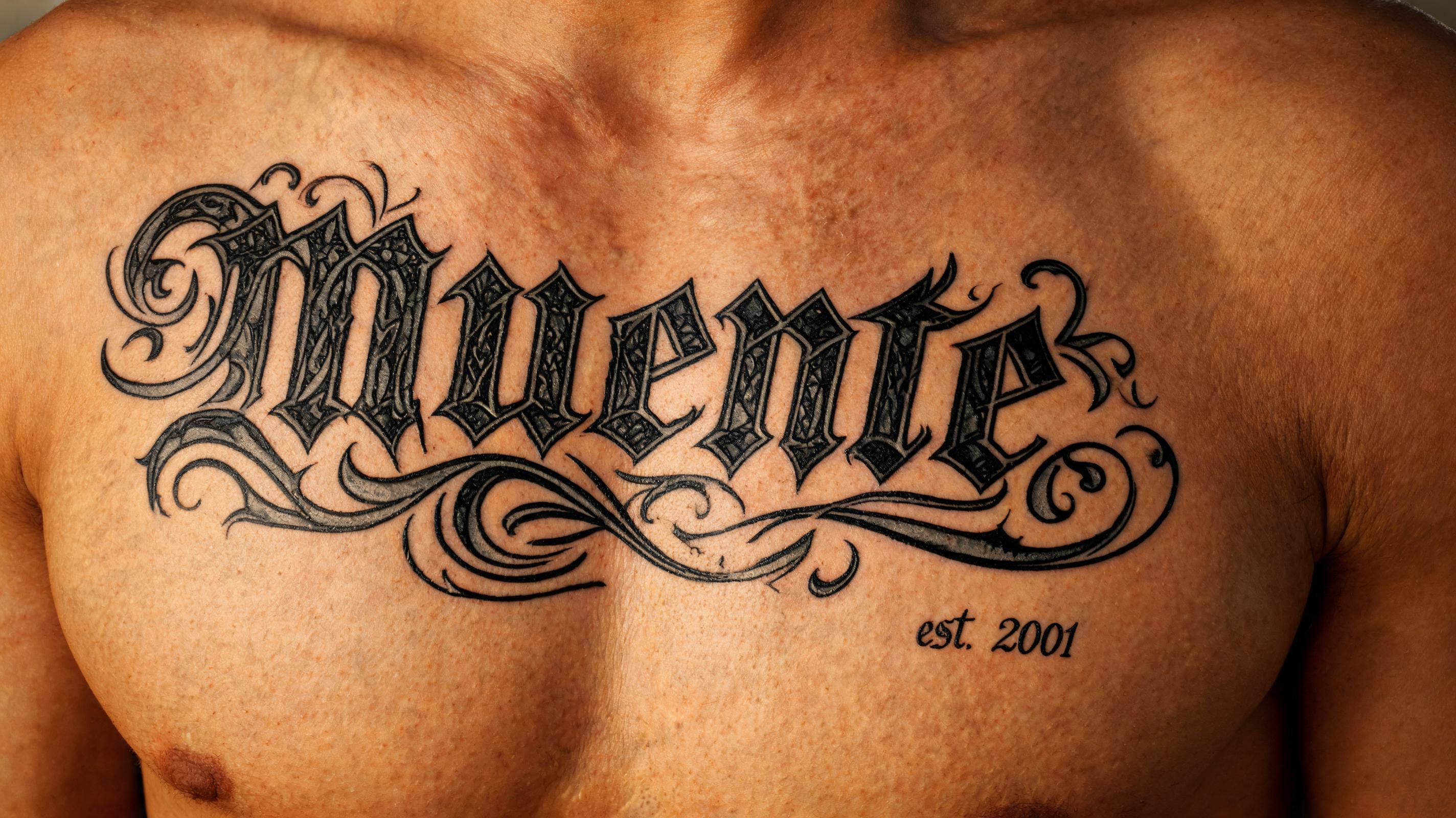 "muerte" — Tattoo | AI Text Effect Generator