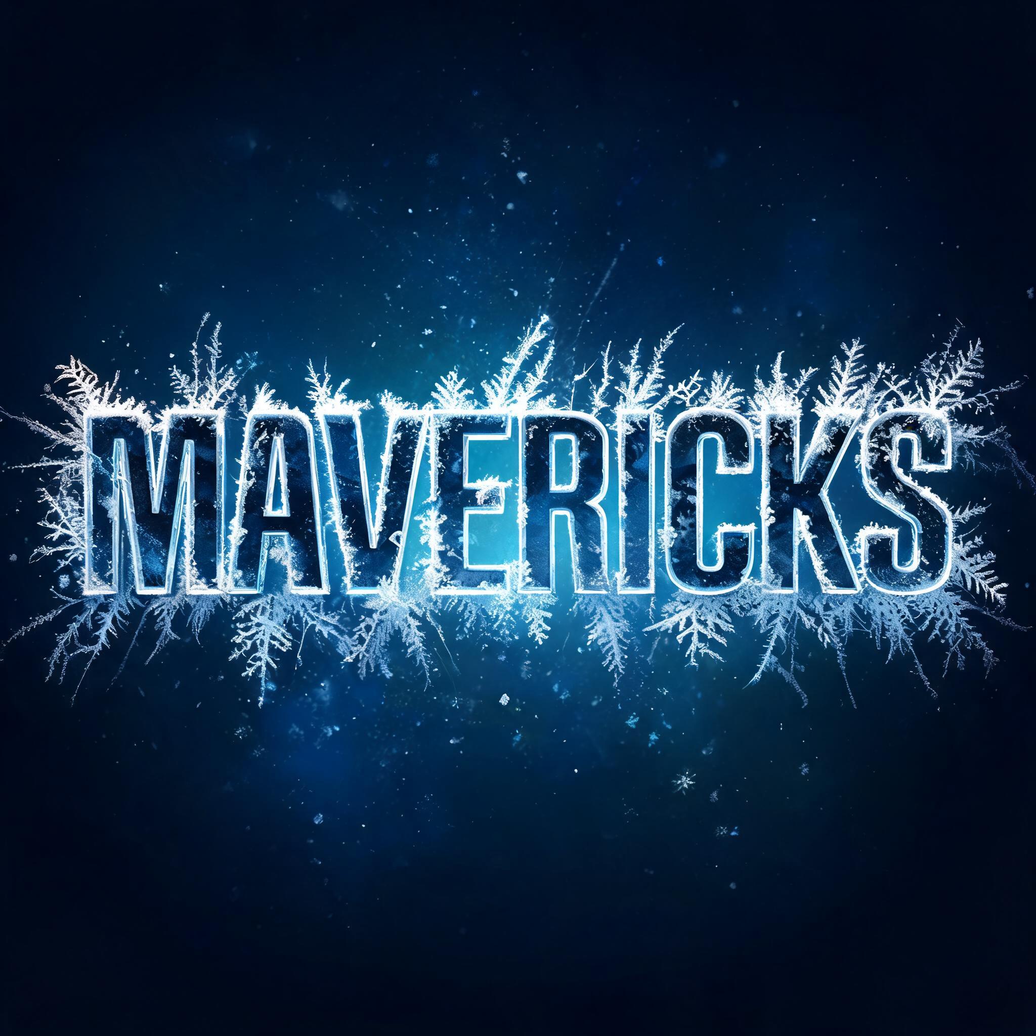 "MAVERICKS" — Ice Crystal text effect