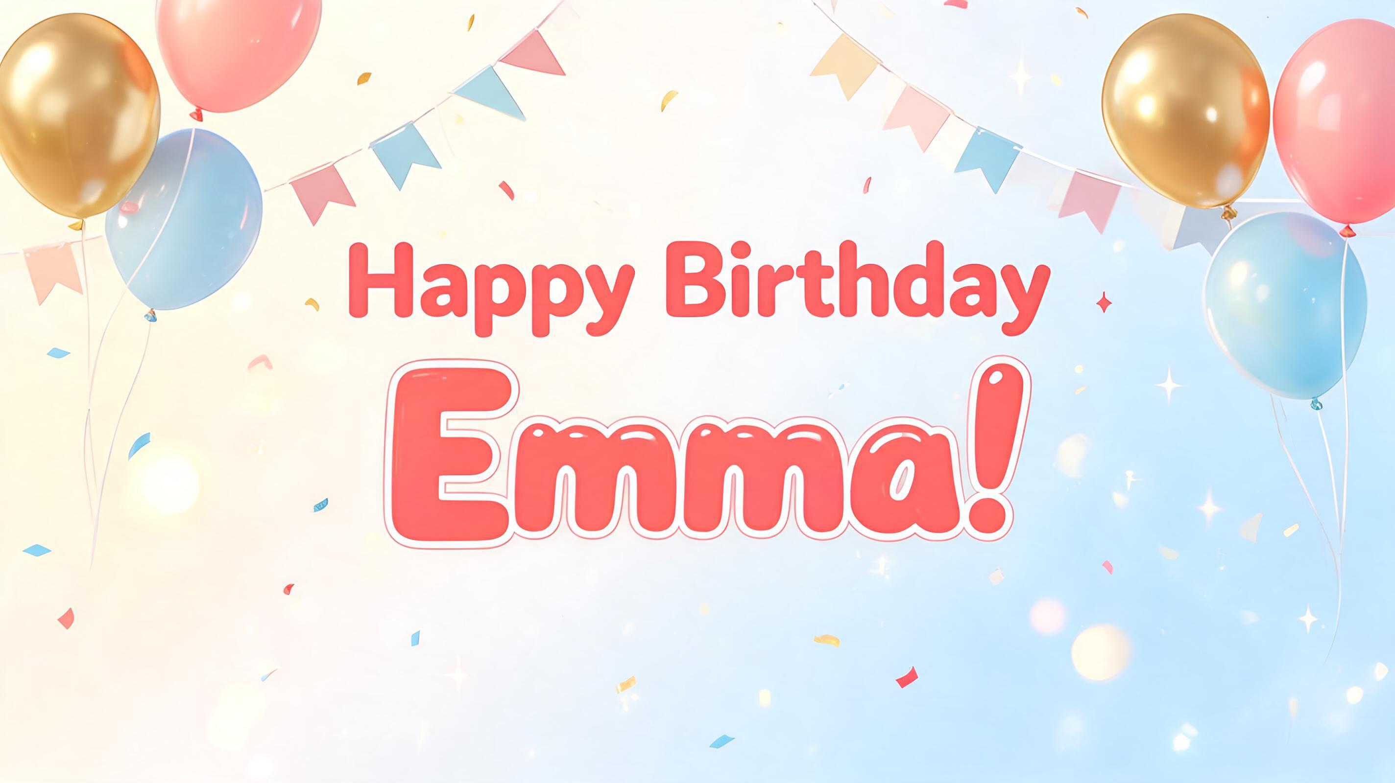 "Happy Birthday Emma!" — Birthday | AI Text Effect Generator
