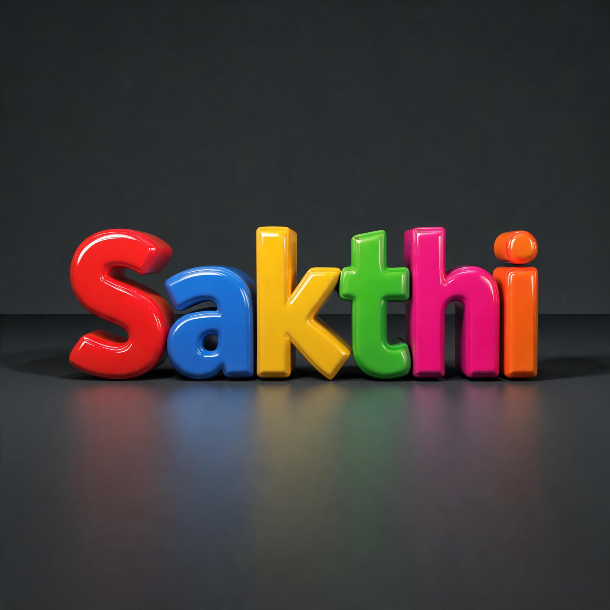 "Sakthi" — 3d Bold | AI Text Effect Generator