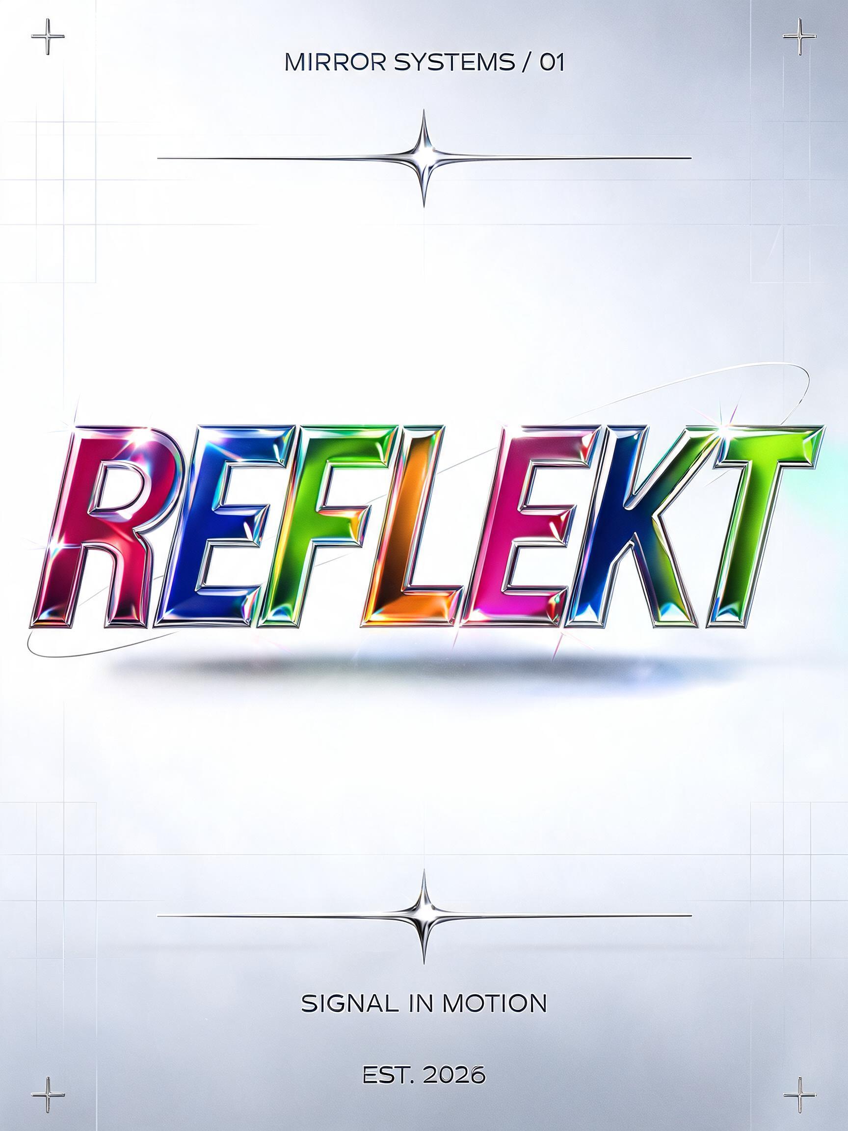 REFLEKT
MIRROR SYSTEMS / 01
SIGNAL IN MOTION
EST. 2026