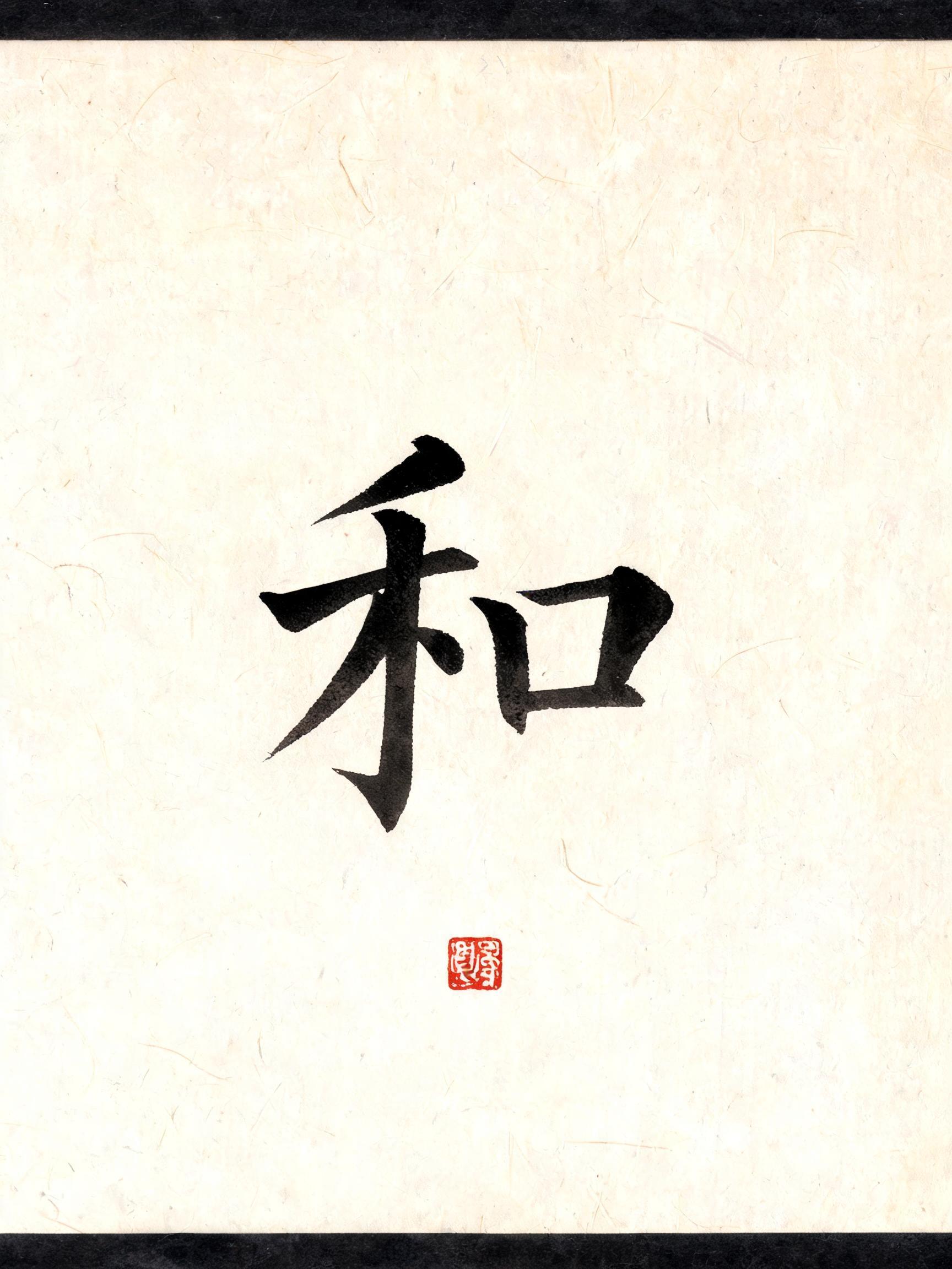 "和" — Brush Japanese Ink | AI Text Effect Generator