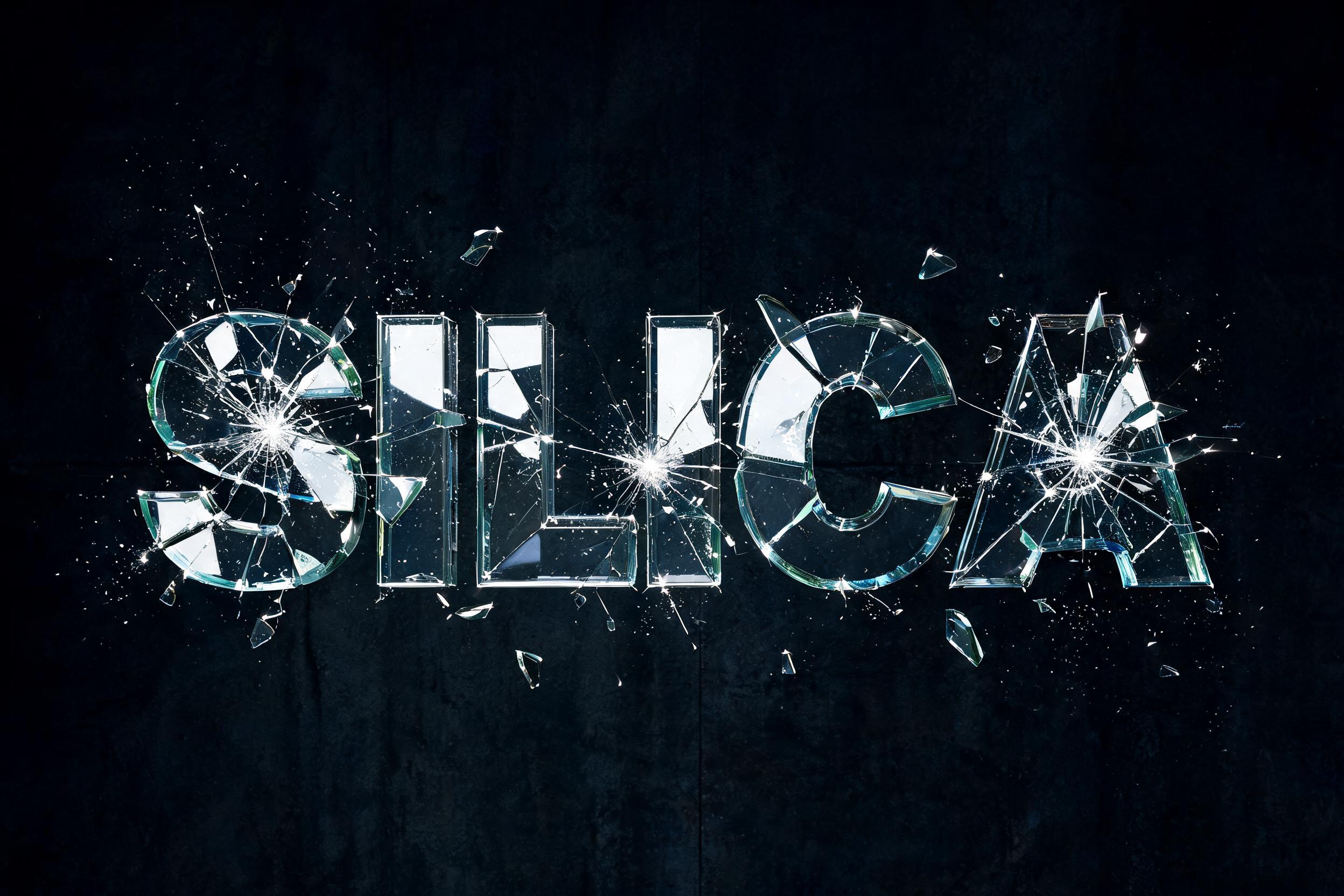 "SILICA" — Glass Broken | AI Text Effect Generator