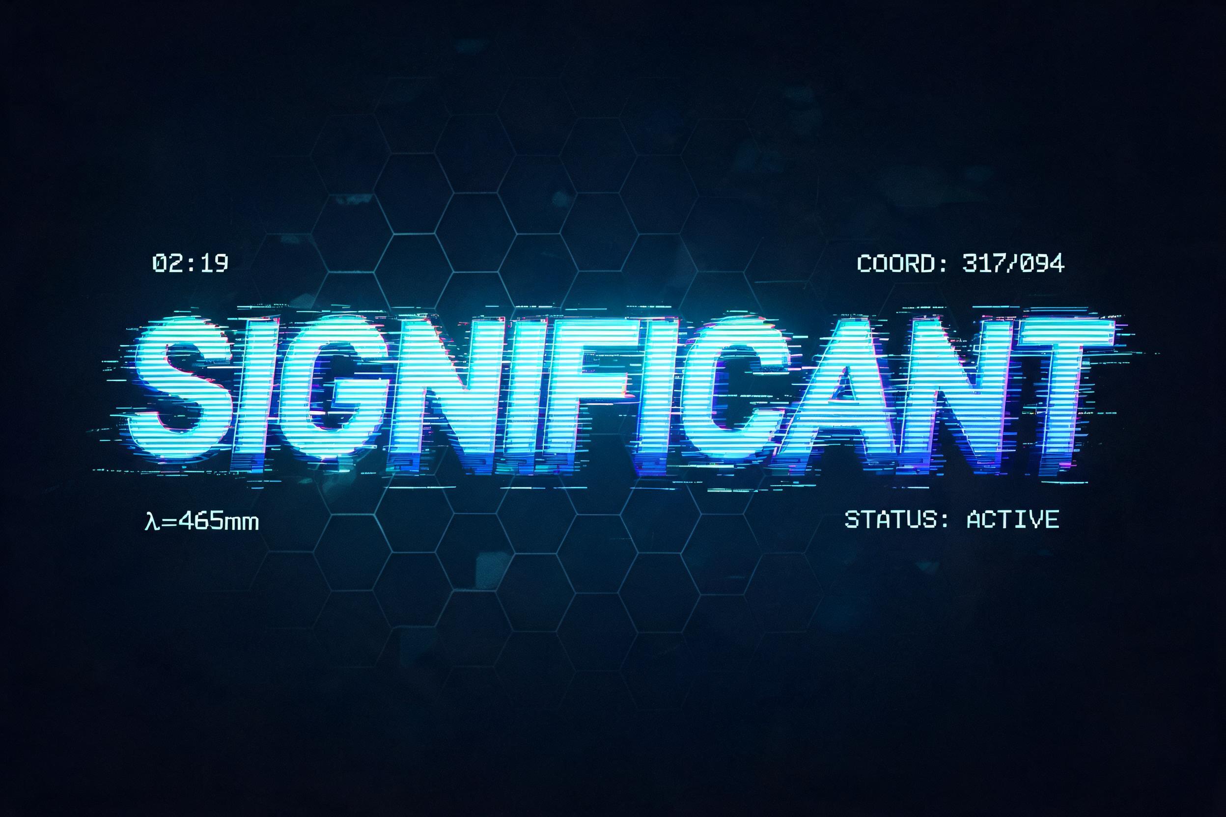 "SIGNIFICANT" — Cyberpunk Hologram text effect