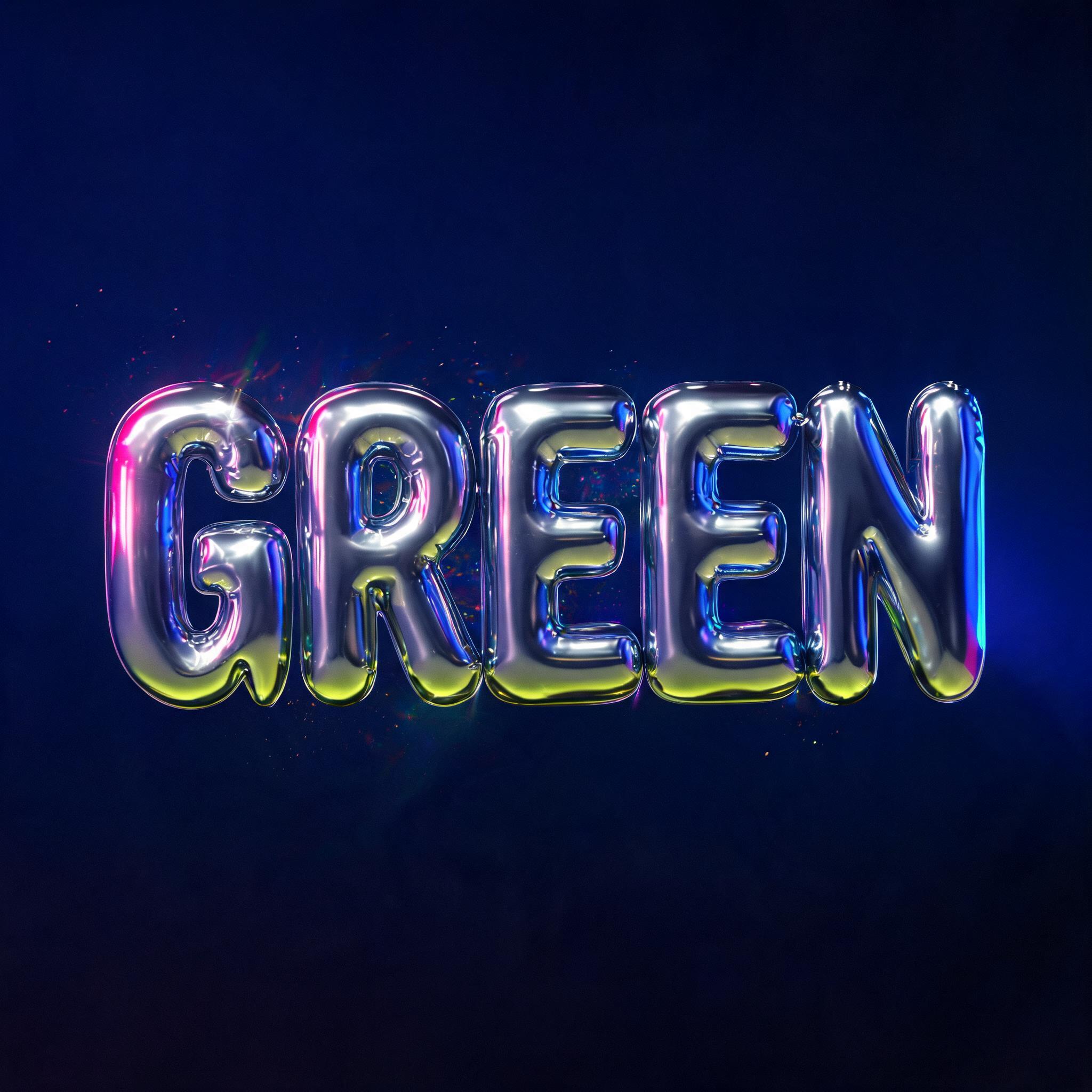 "GREEN" — Y2k | AI Text Effect Generator