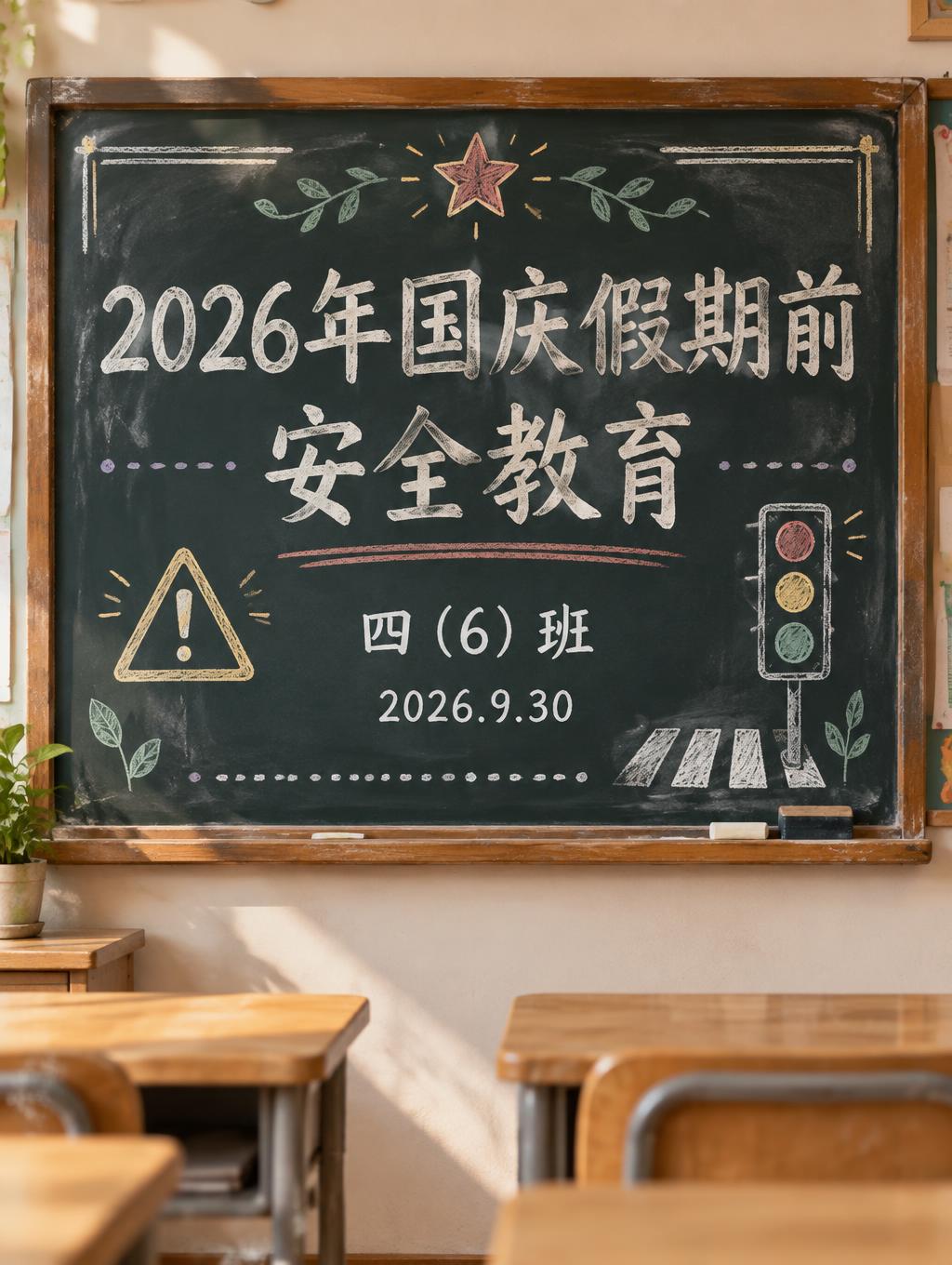2026年国庆假期前安全教育
四（6）班
2026.9.30