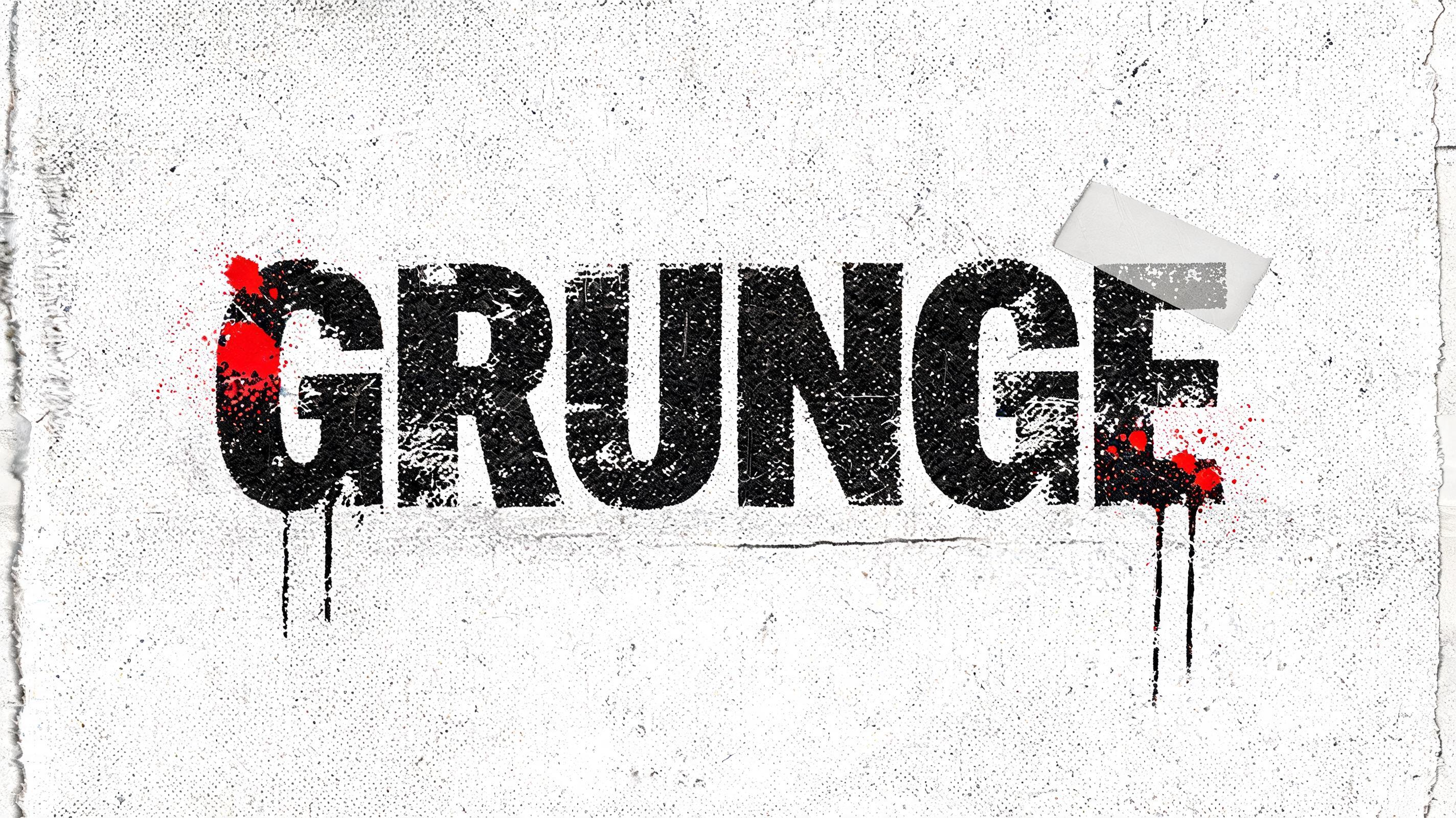 "GRUNGE" — Grunge text effect