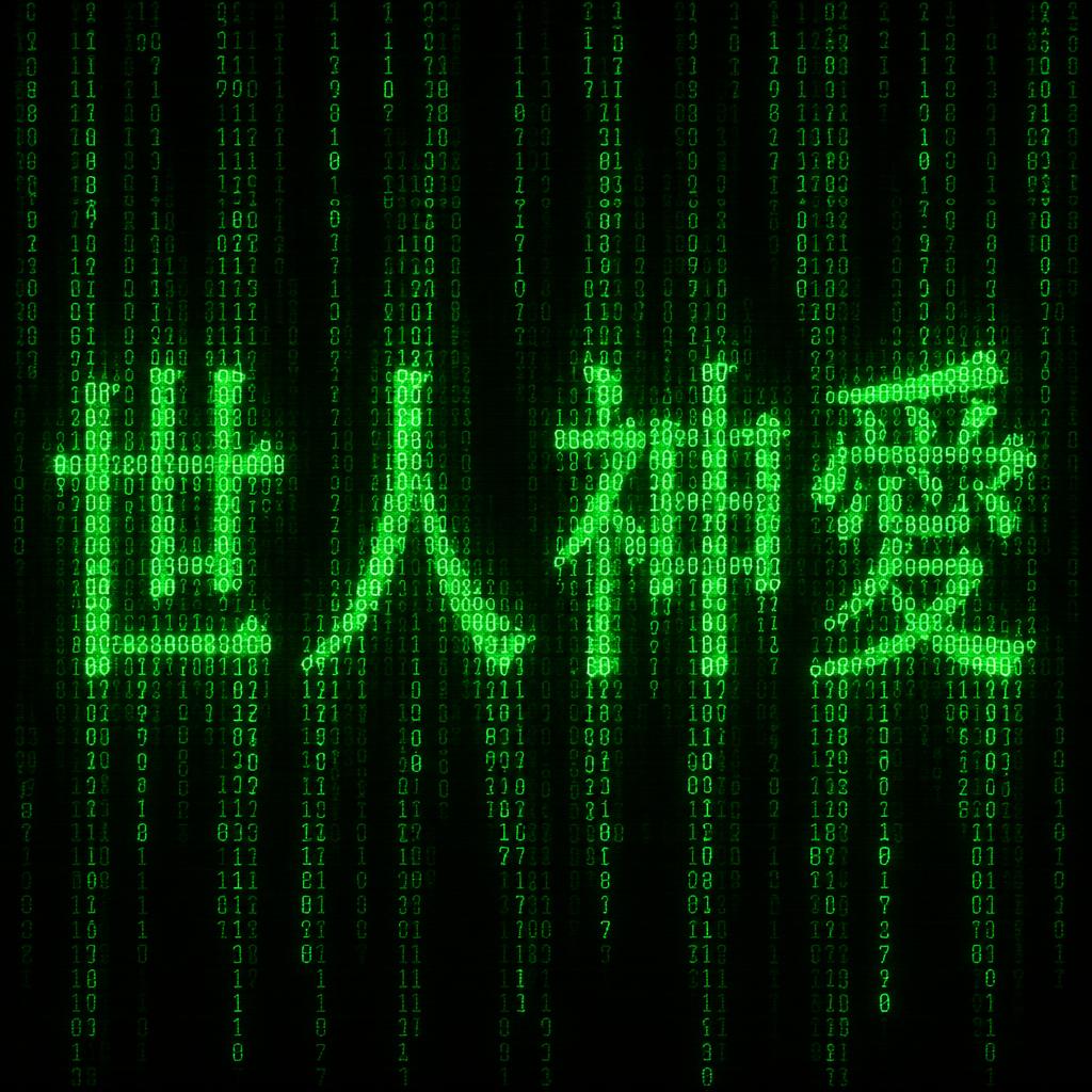 "世人神愛" — Cyberpunk Data Stream text effect