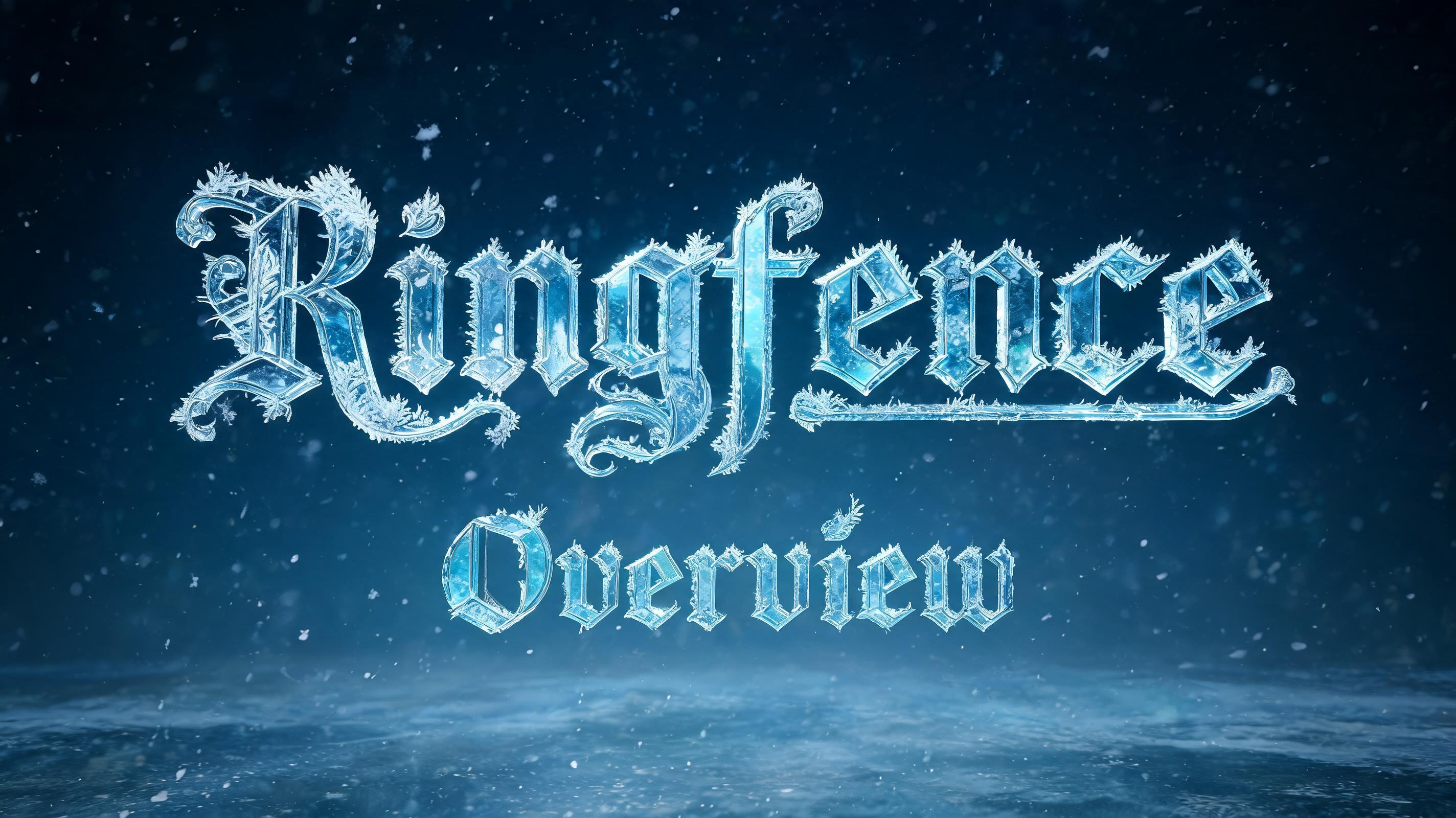 "Ringfence Overview" — Ice Crystal | AI Text Effect Generator