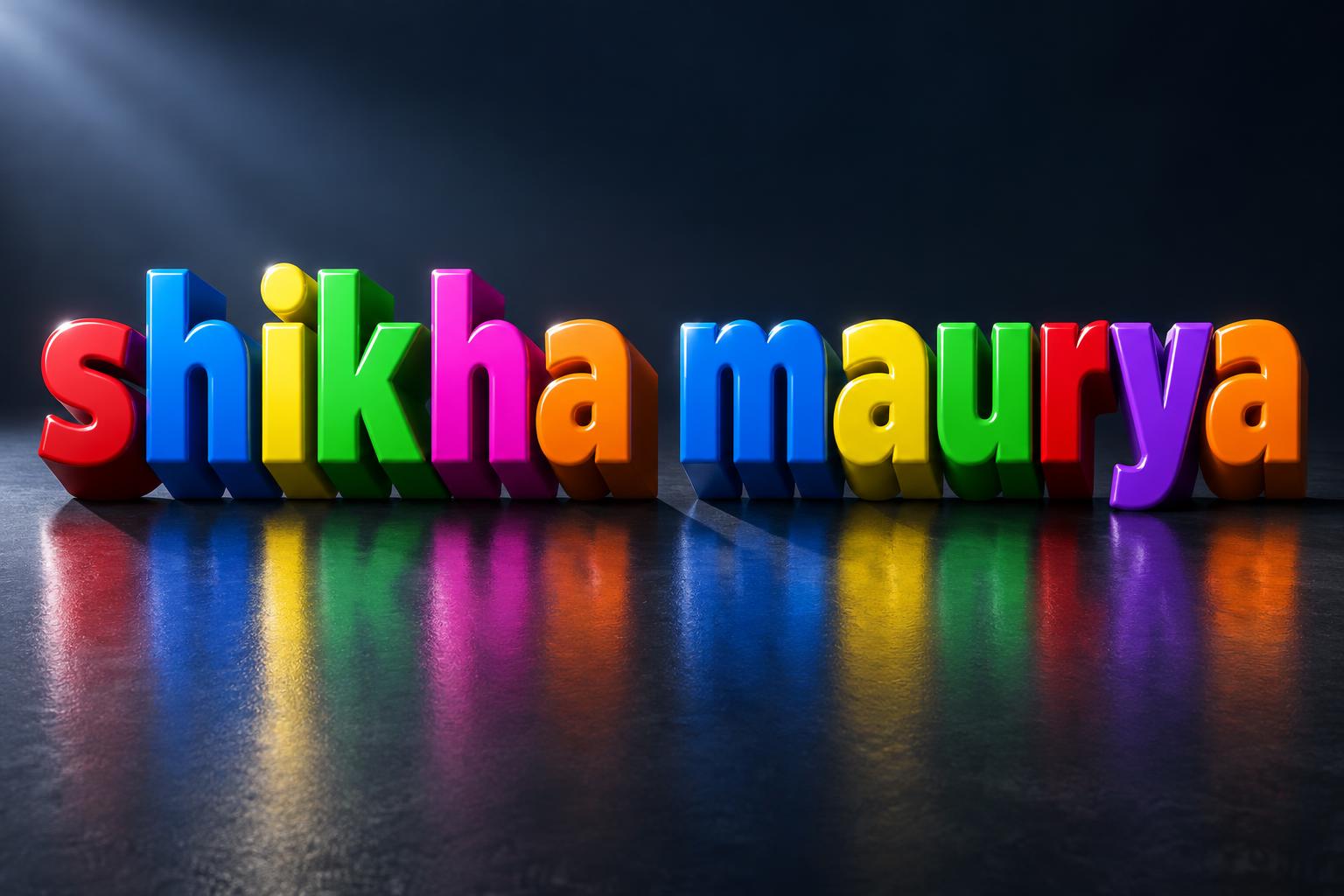 "shikha maurya" — 3d Bold | AI Text Effect Generator