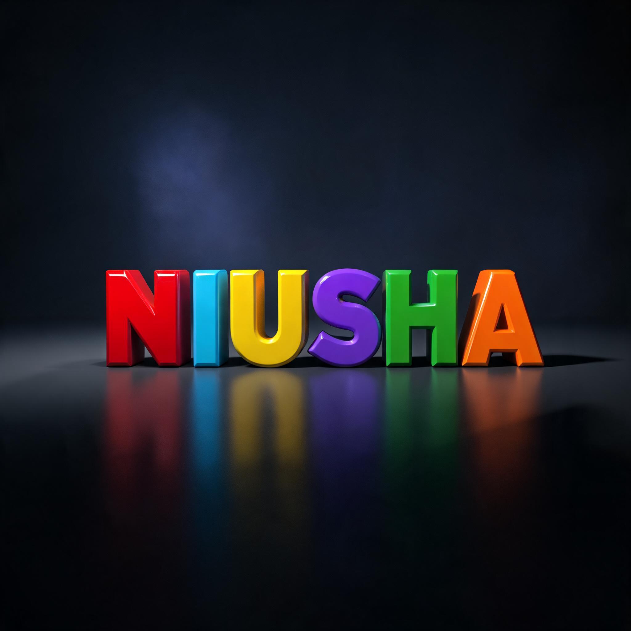 "NIUSHA" — 3d Bold | AI Text Effect Generator