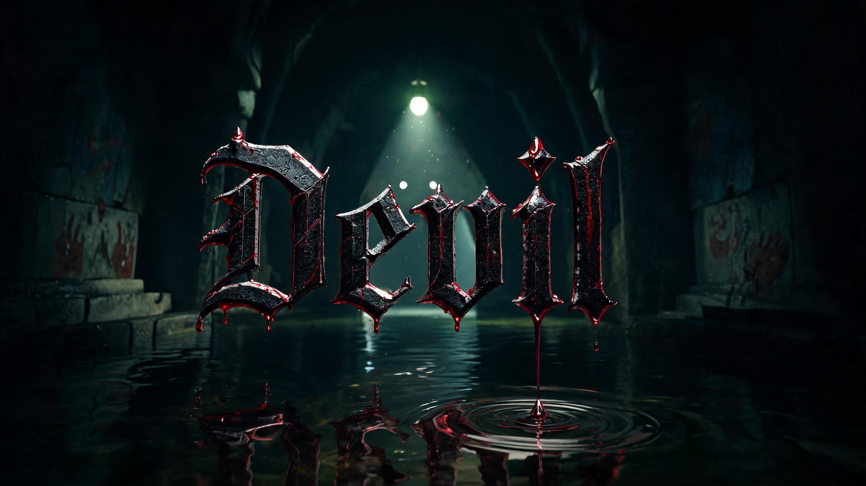 "Devil" — Cinematic Horror text effect