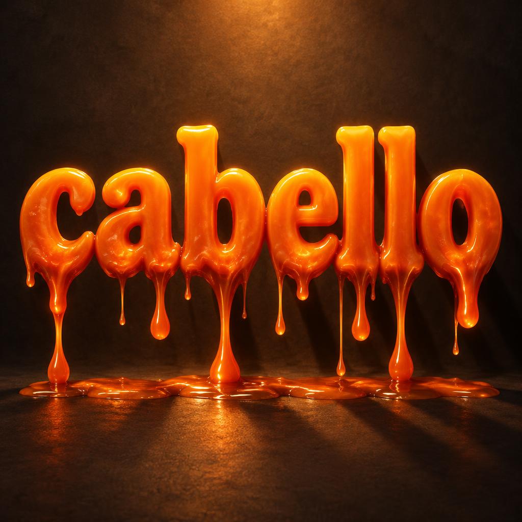 "cabello" — Drip Font Melting | AI Text Effect Generator