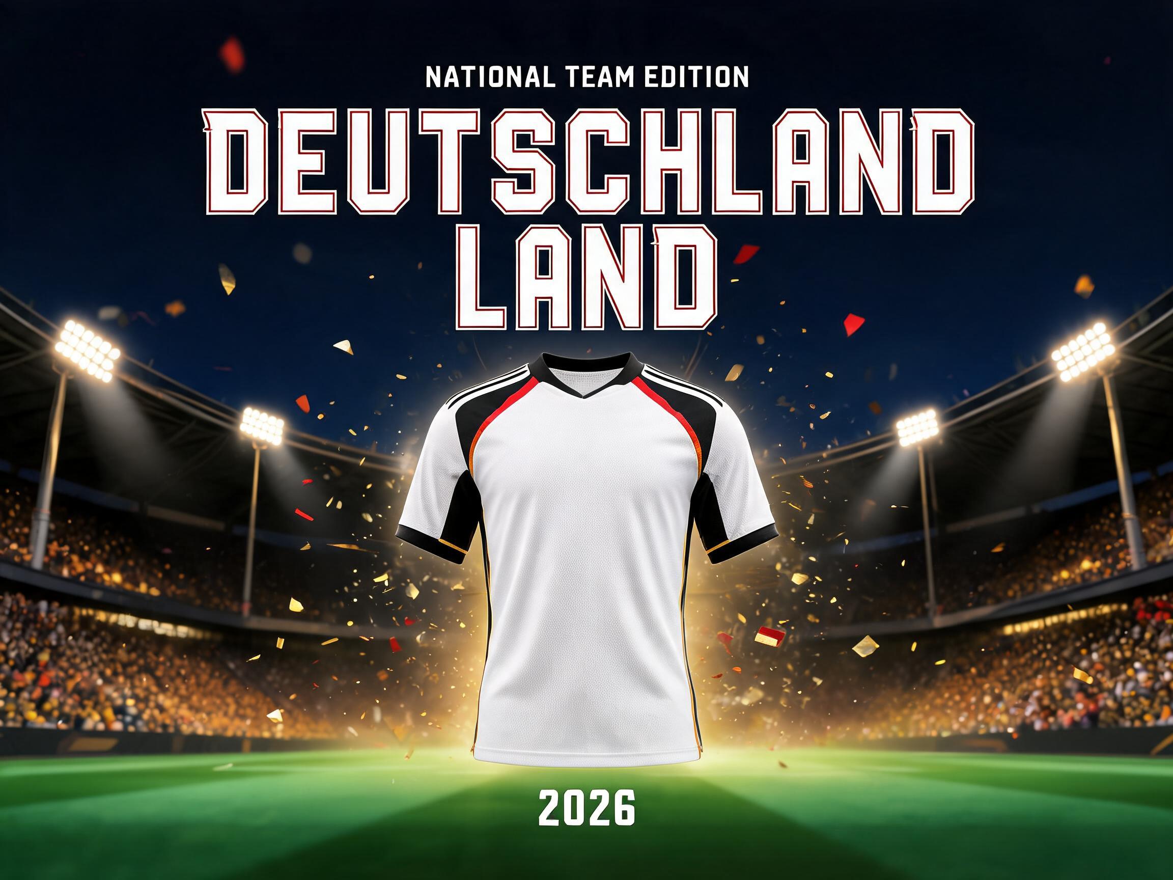 "DEUTSCHLAND
NATIONAL TEAM EDITION
2026" — Sports Football | AI Text Effect Generator