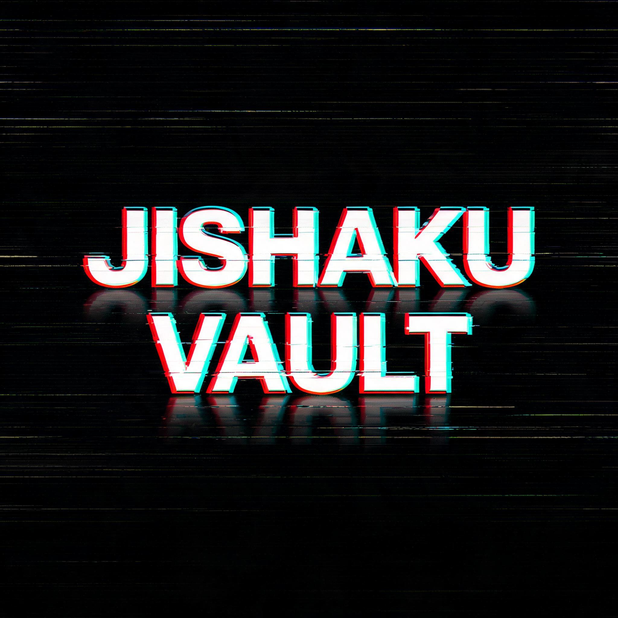 "jishaku vault" — Cyberpunk Neon Glitch text effect