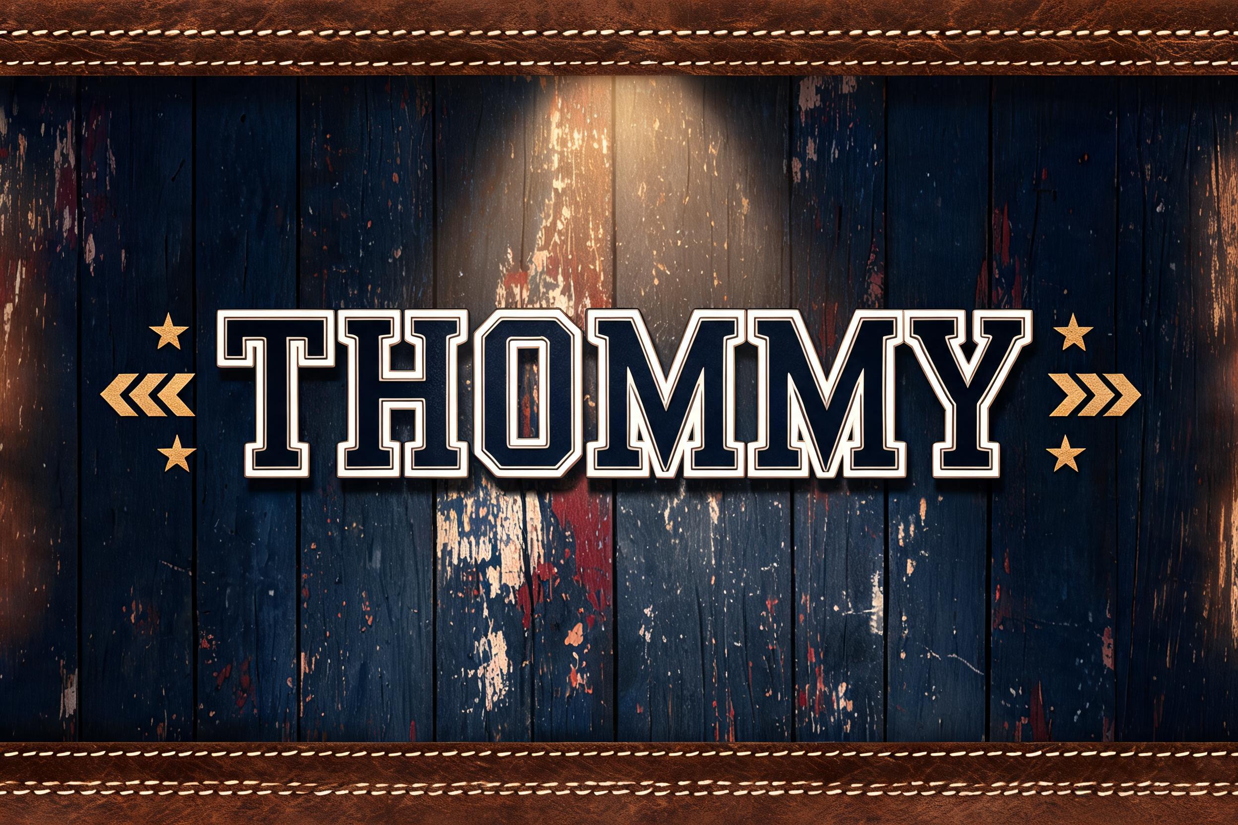 "THOMMY" —  | AI Text Effect Generator