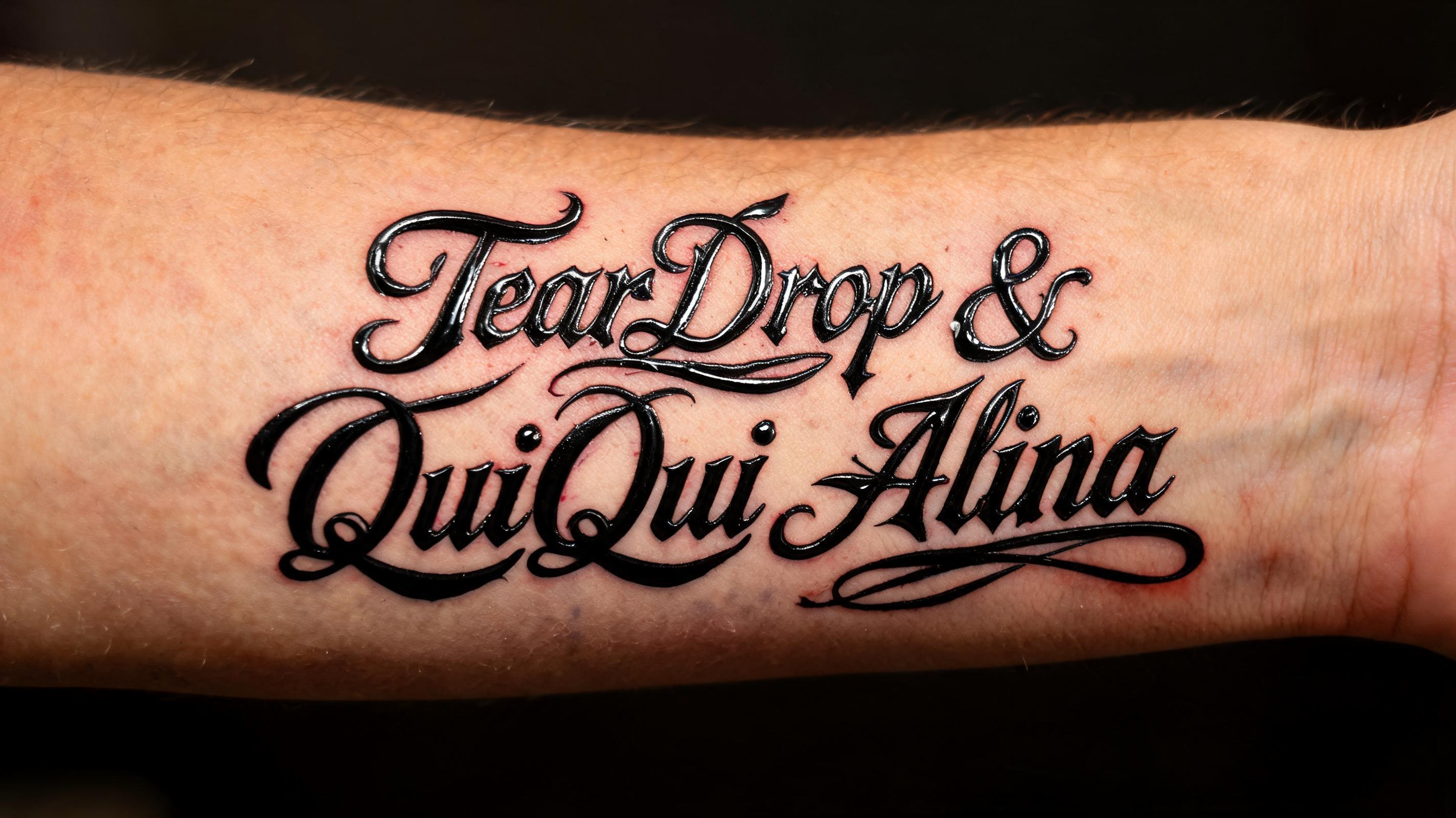 "TearDrop & QuiQui Alina" — Chicano | AI Text Effect Generator