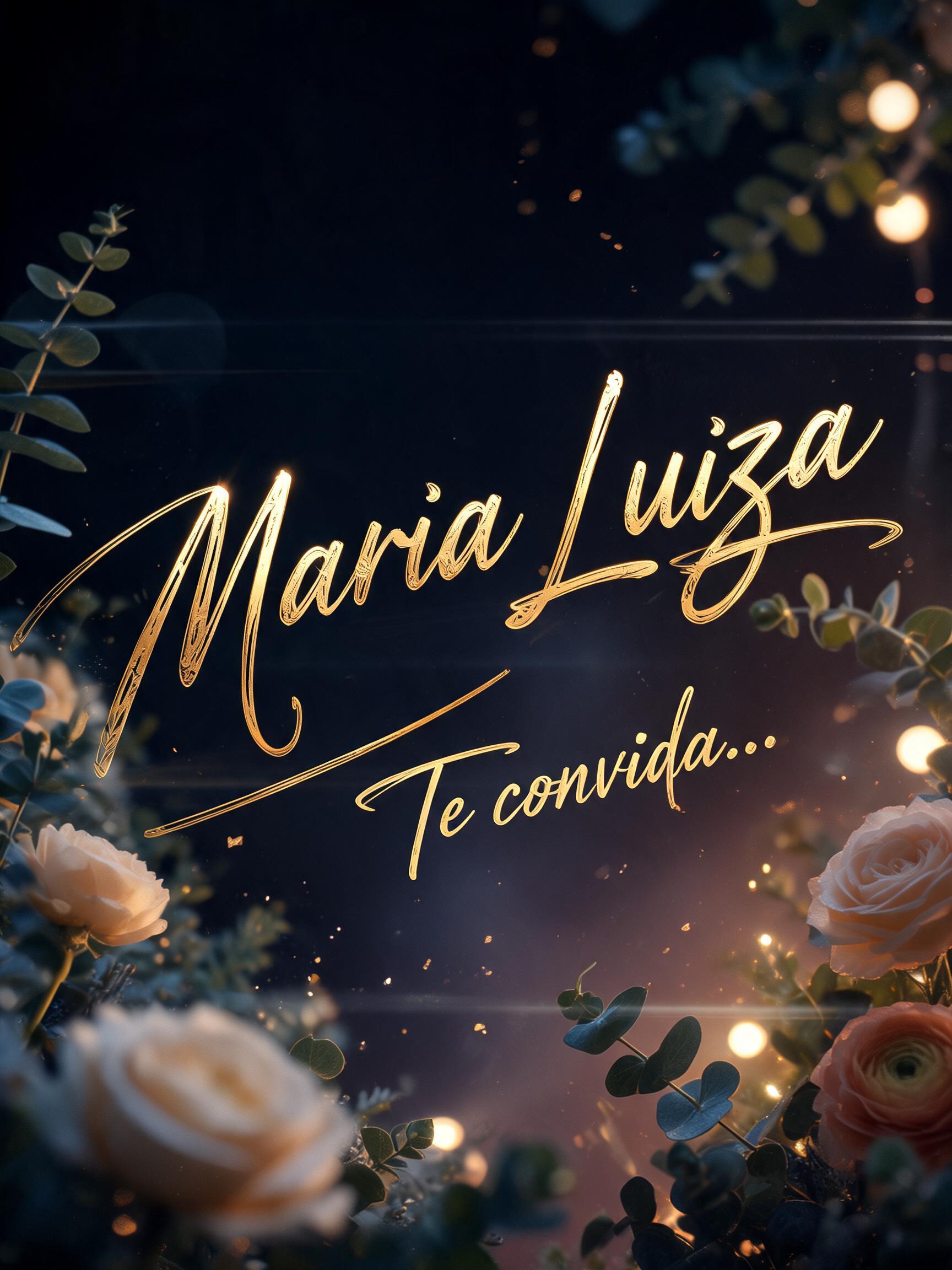 "Maria Luiza
Te convida..." — Cinematic | AI Text Effect Generator