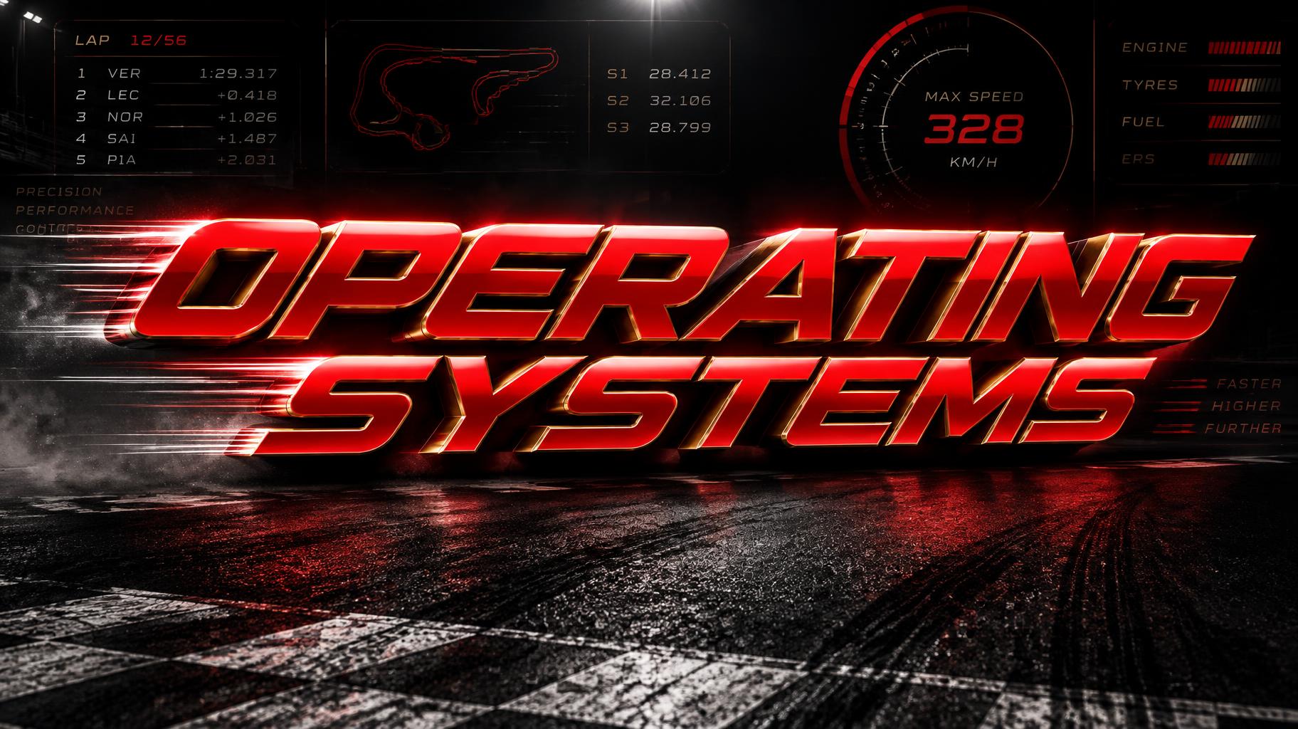 "OPERATING SYSTEMS" — Racing | AI Text Effect Generator