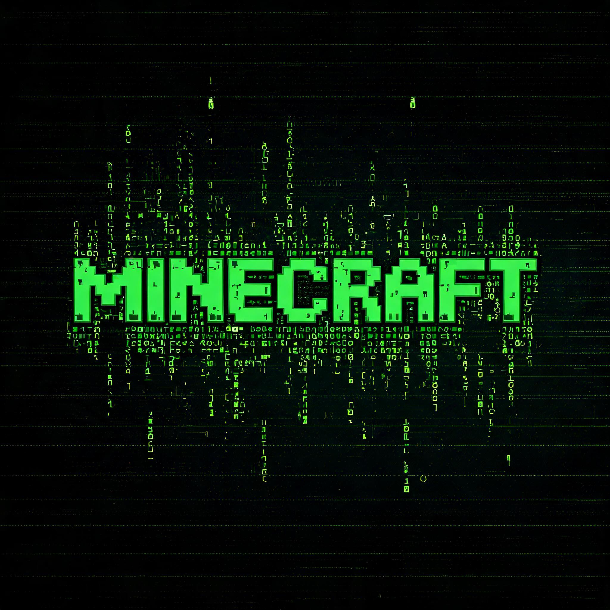 "Minecraft" — Cyberpunk Data Stream | AI Text Effect Generator