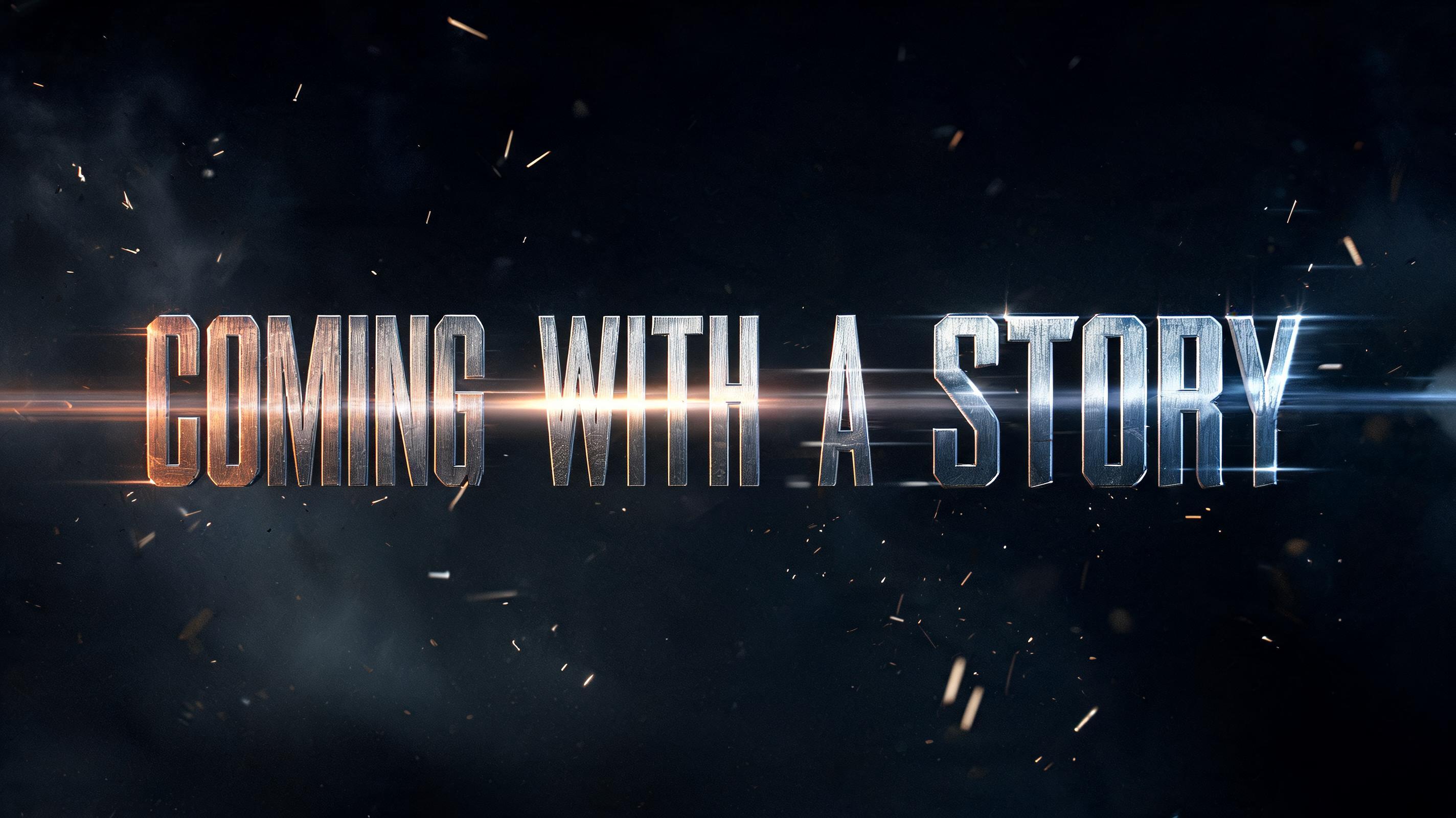 "Coming with a story " — Cinematic Action | AI Text Effect Generator