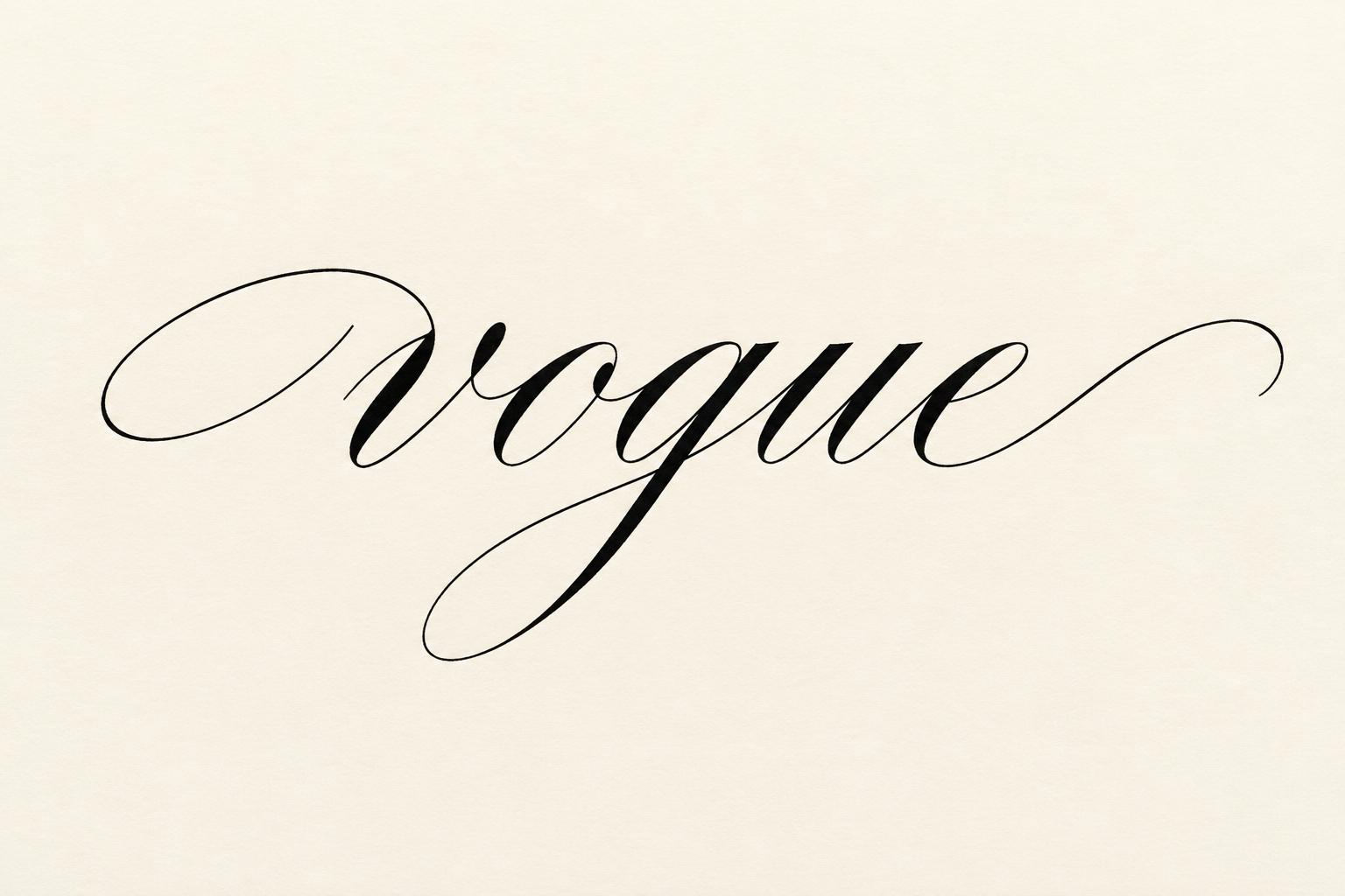 "vogue" — Tinta Sobre Marfil | AI Text Effect Generator