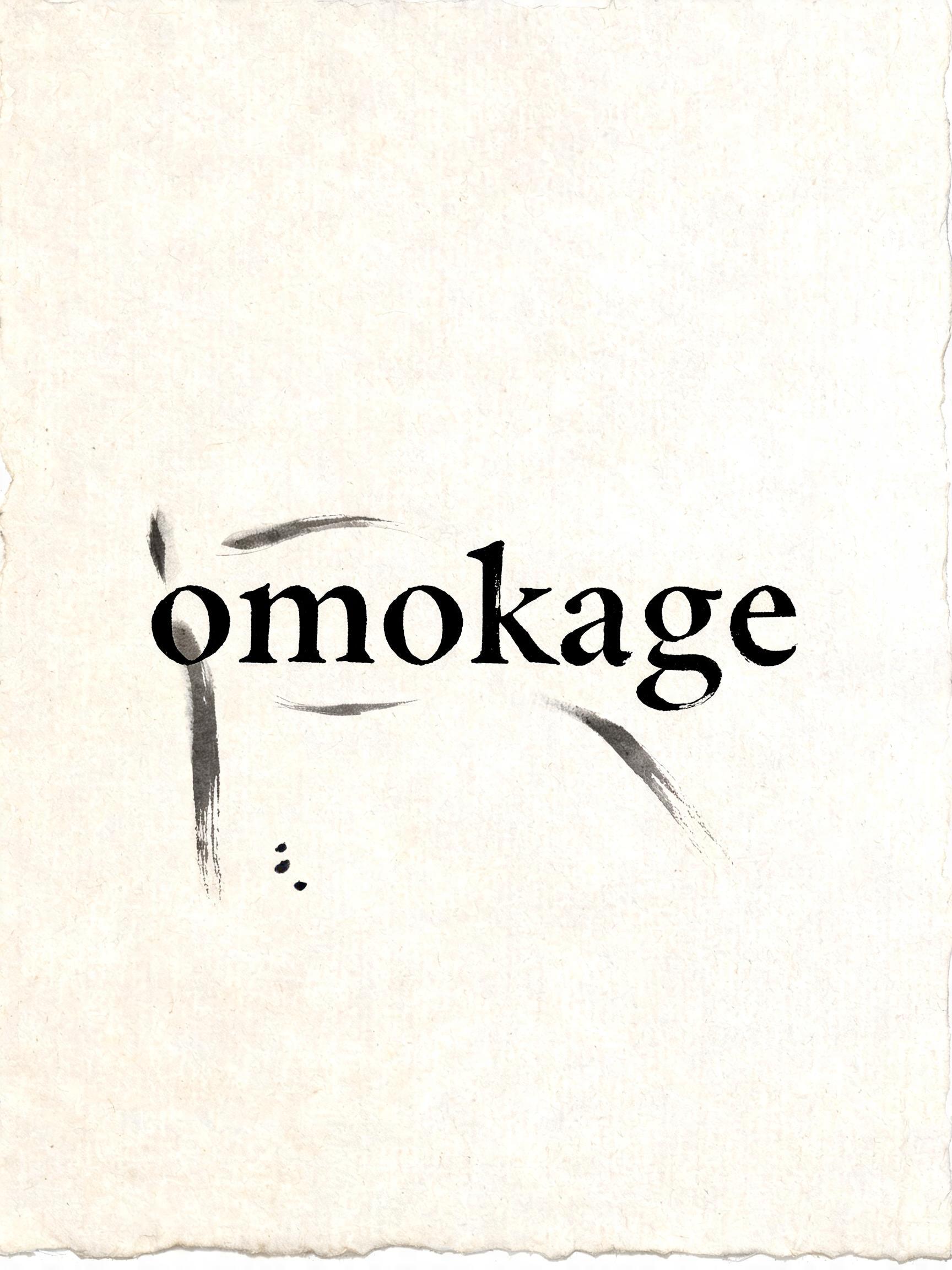"omokage" — Brush Japanese Ink | AI Text Effect Generator