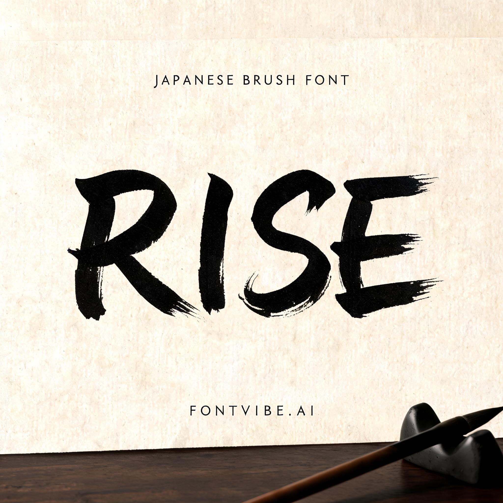 "RISE" — Brush Japanese Ink | AI Text Effect Generator