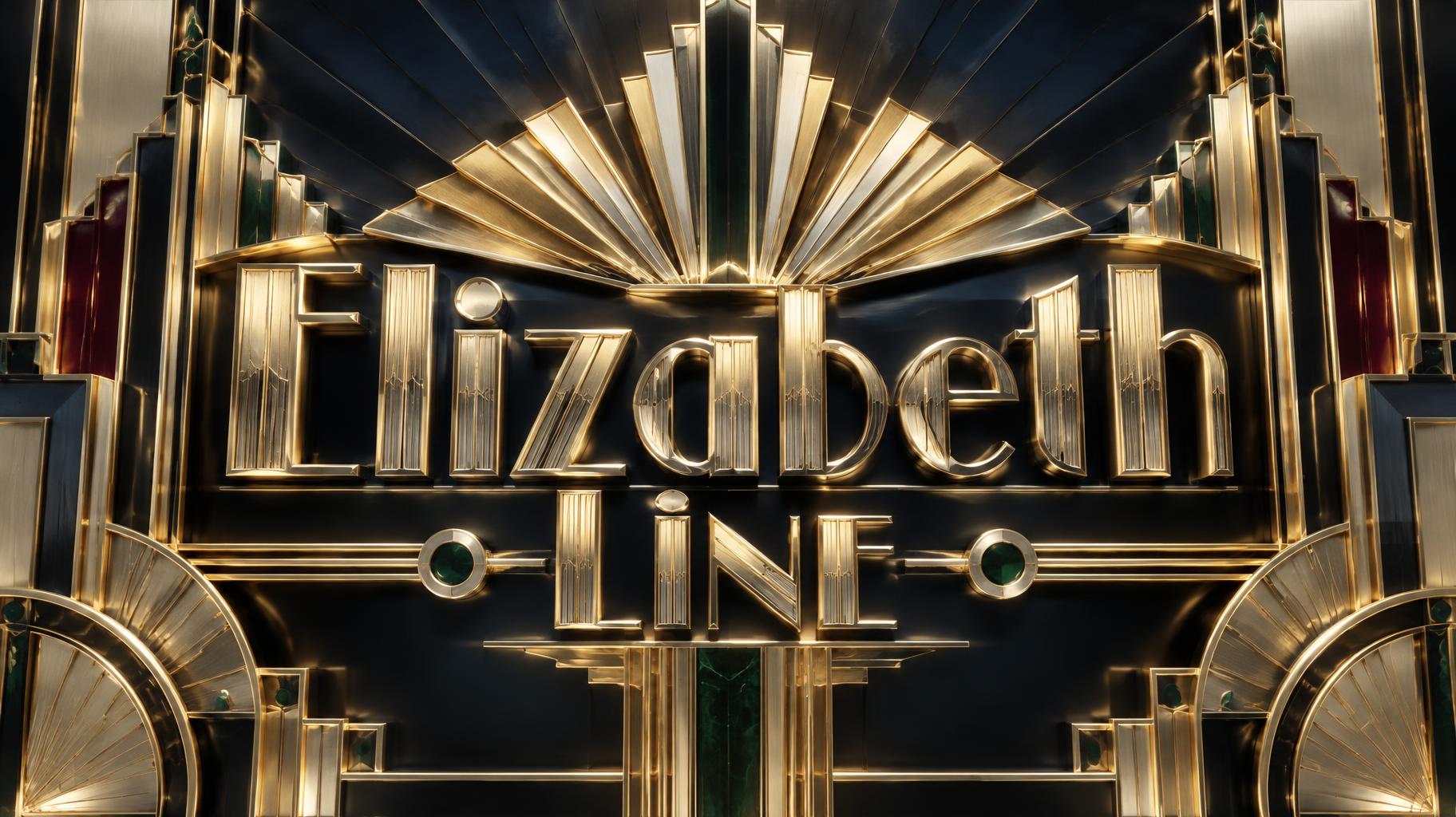 "Elizabeth Line" — Art Deco | AI Text Effect Generator