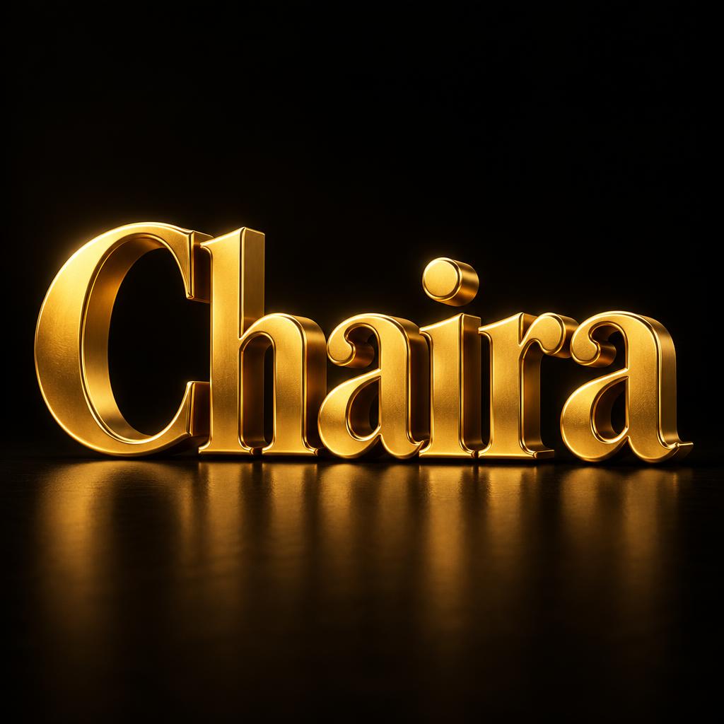 "Chaira" — 3d Bold Gold | AI Text Effect Generator