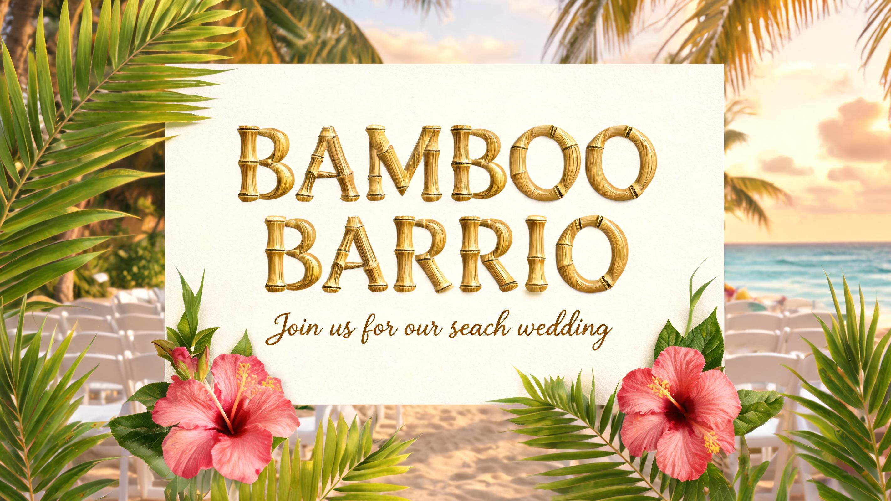"Bamboo Barrio" — Hawaiian | AI Text Effect Generator