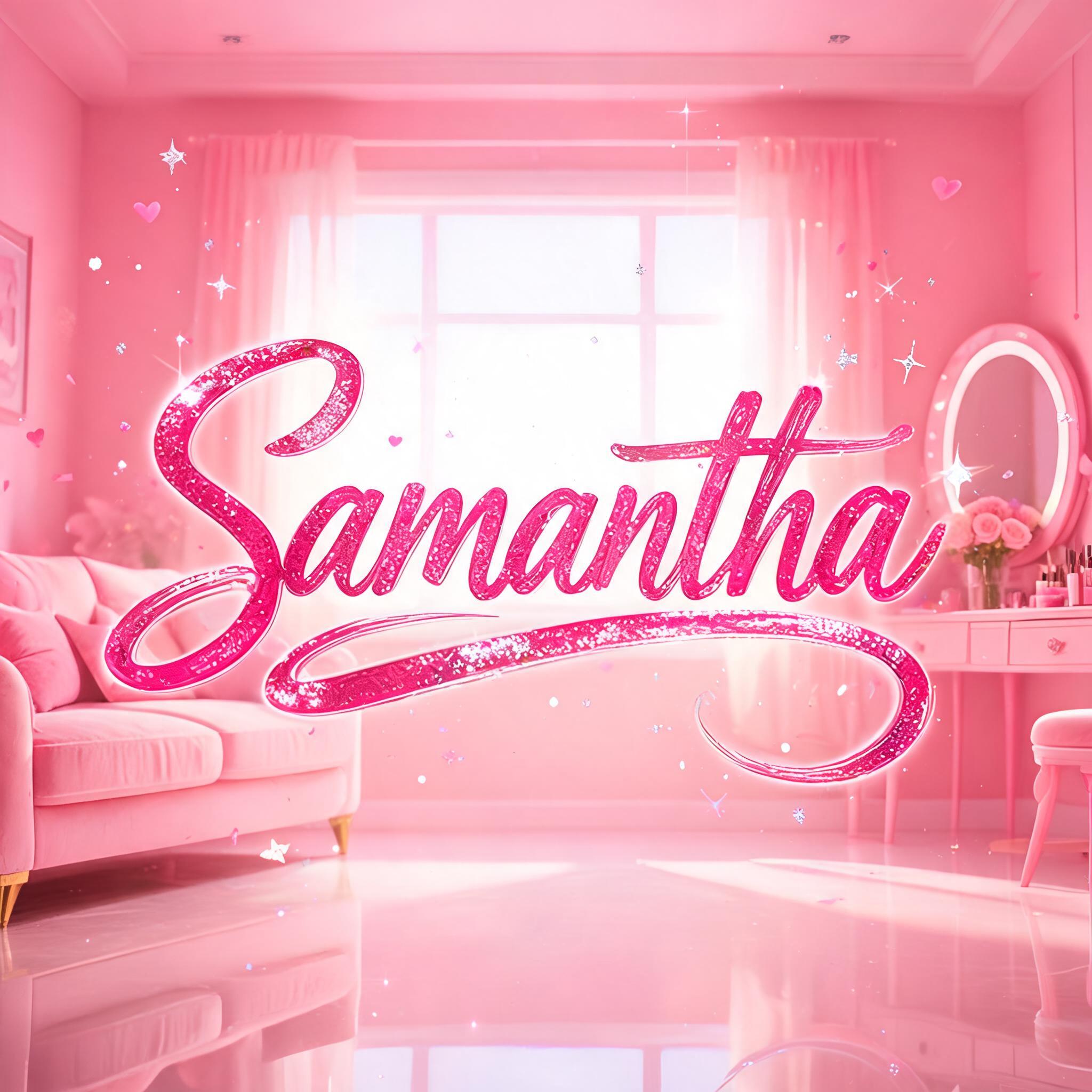 "Samantha" — Barbie | AI Text Effect Generator
