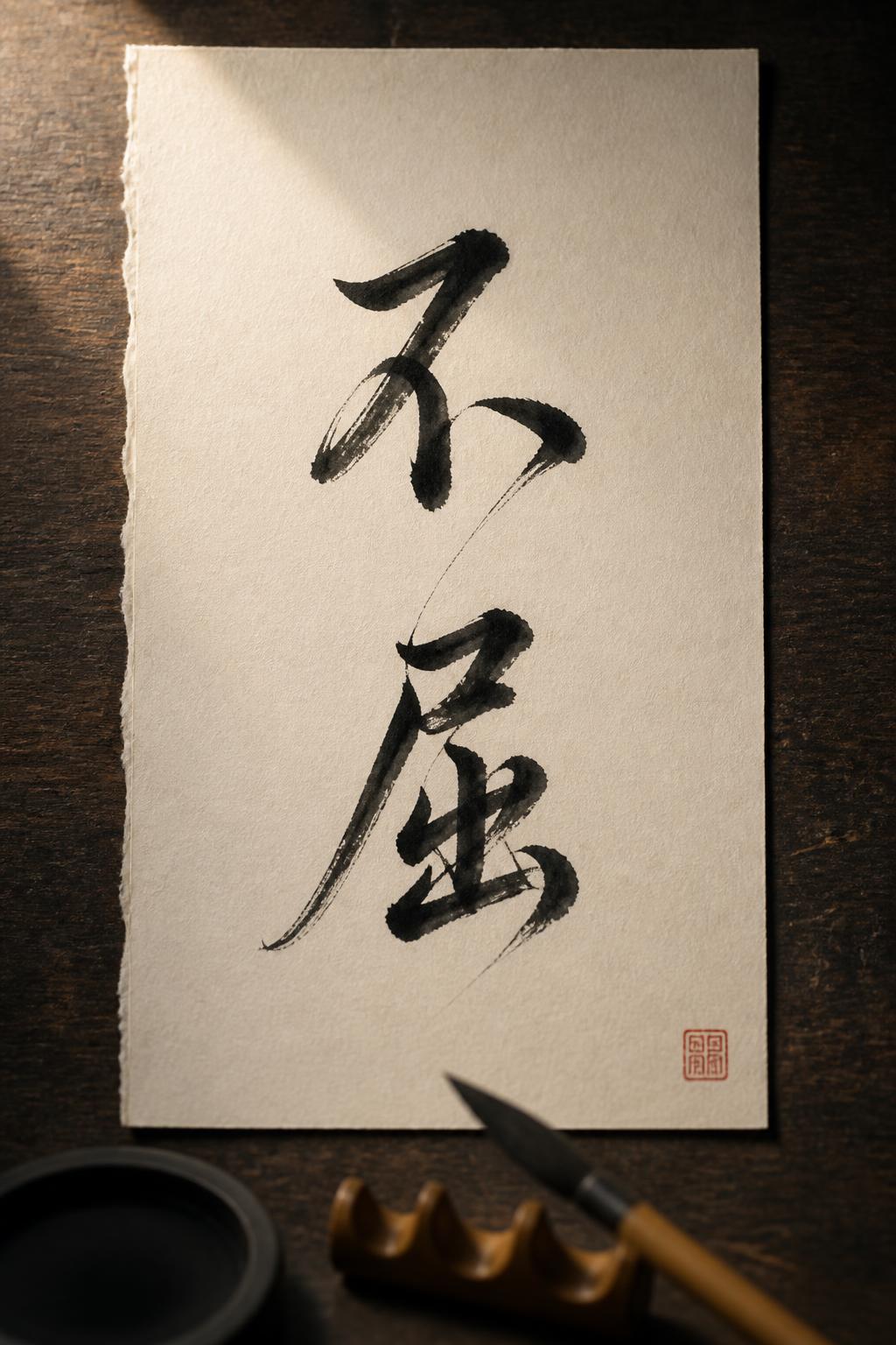 "不屈" —  | AI Text Effect Generator