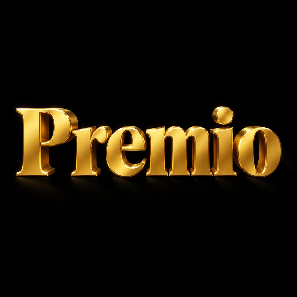 "Premio" — 3d Bold Gold | AI Text Effect Generator