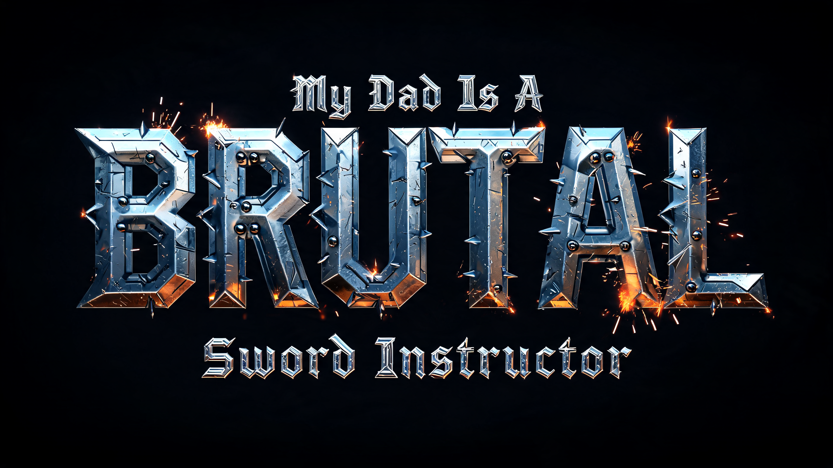 "My Dad Is A BRUTAL Sword Instructor" — Cinematic Blockbuster | AI Text Effect Generator