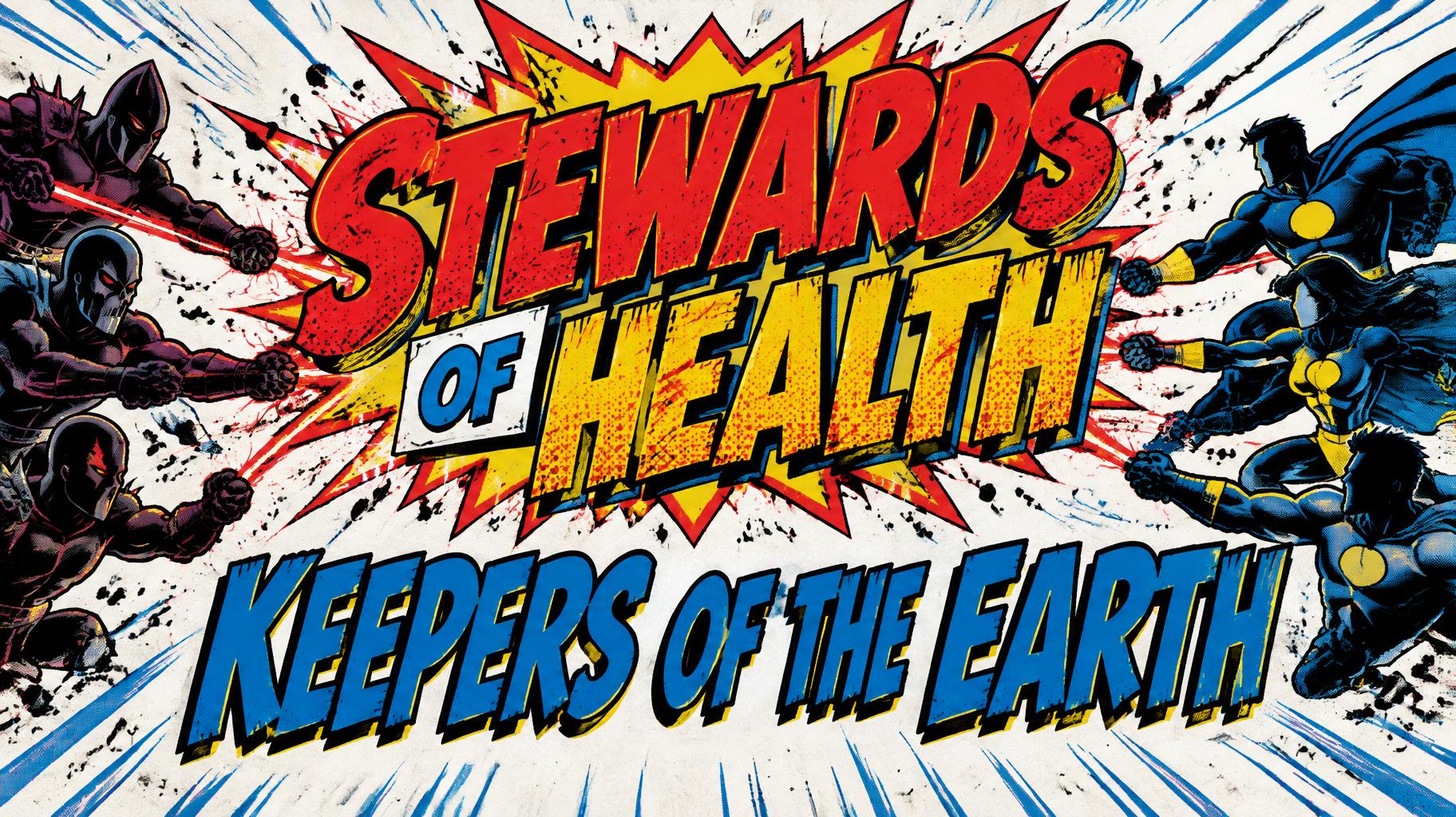 "STEWARDS OF HEALTH
KEEPERS OF THE EARTH" — Comic Book | AI Text Effect Generator