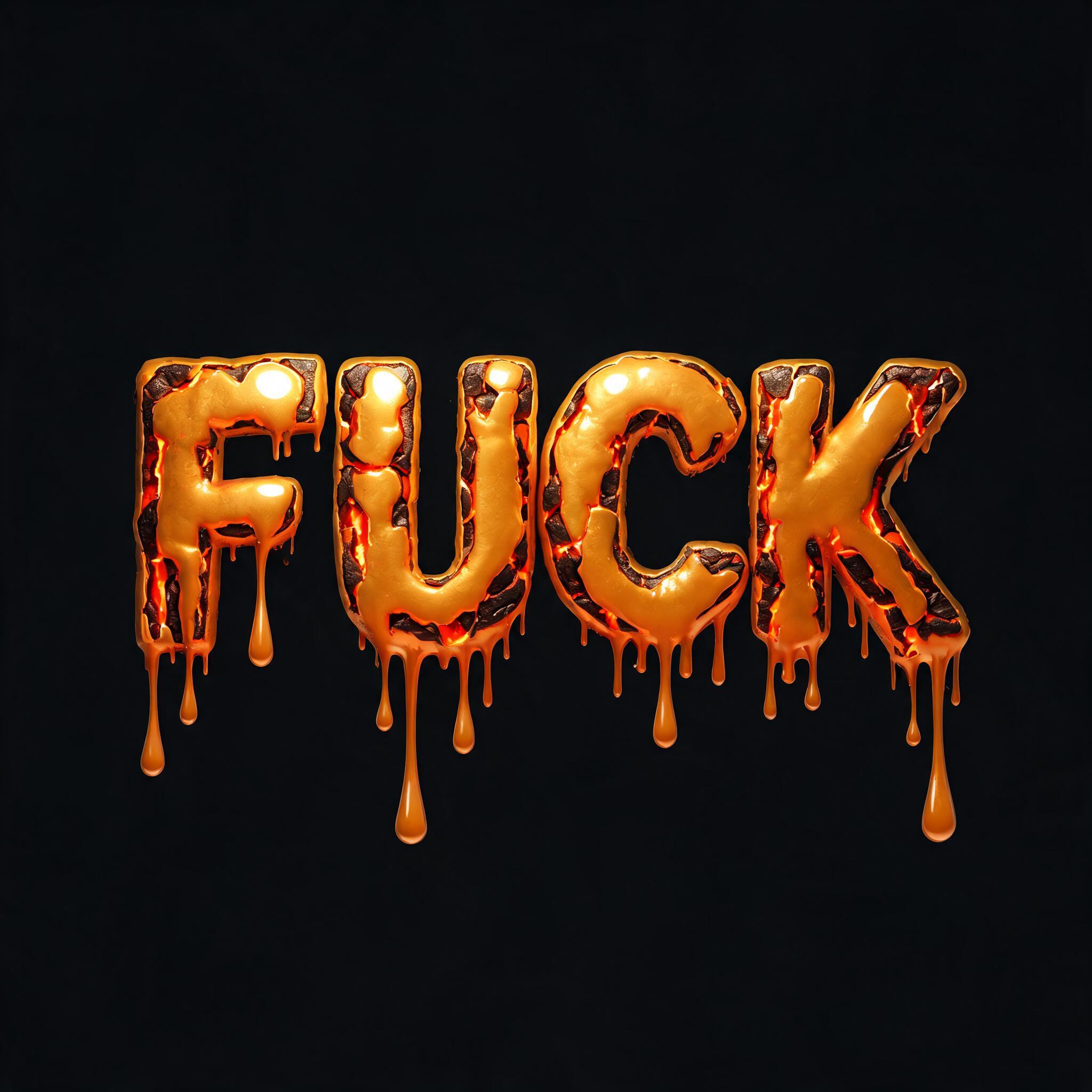 "FUCK" — Drip Font | AI Text Effect Generator