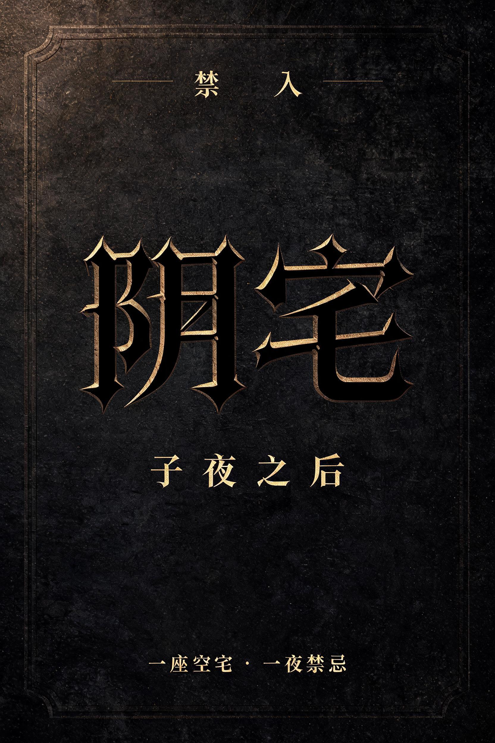 "阴宅
禁 入
子 夜 之 后
一座空宅 · 一夜禁忌" — Gothic Font | AI Text Effect Generator