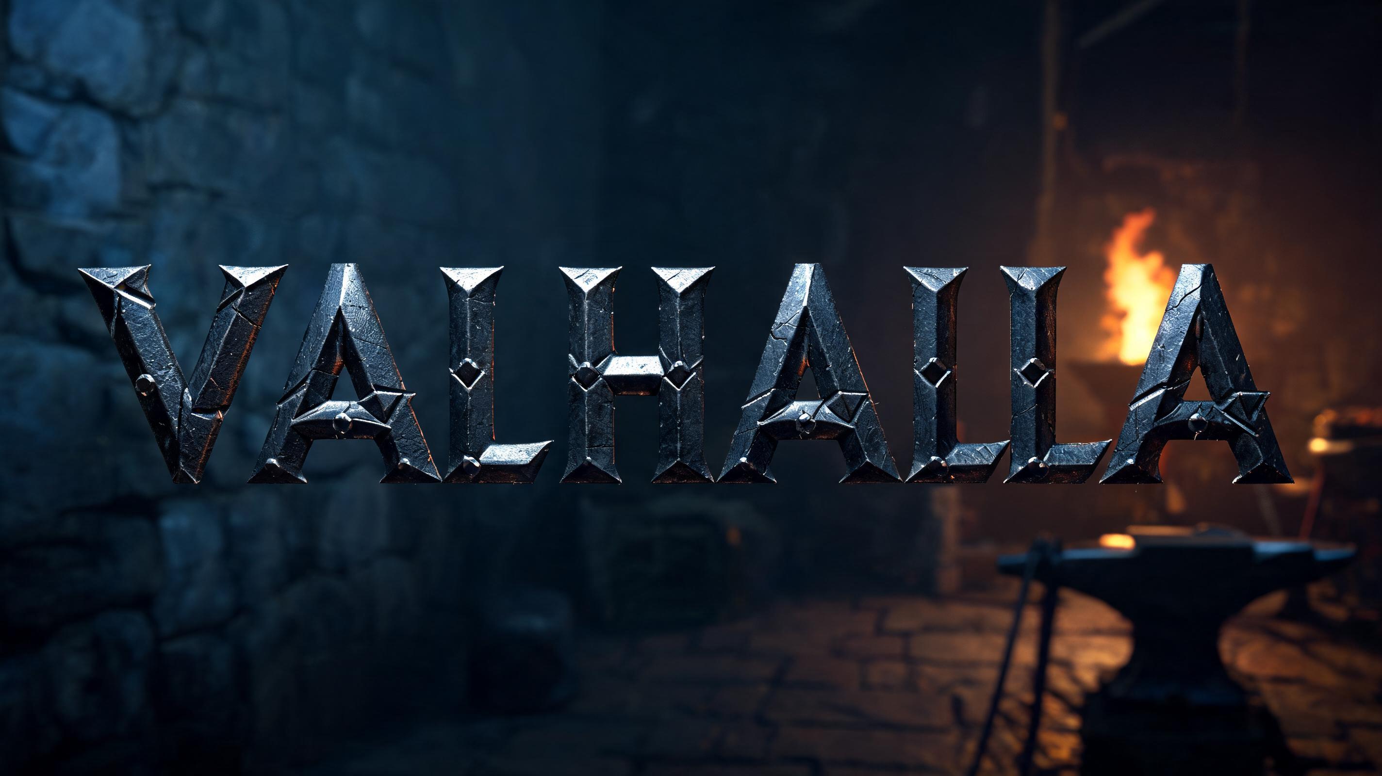 "VALHALLA" — Viking | AI Text Effect Generator