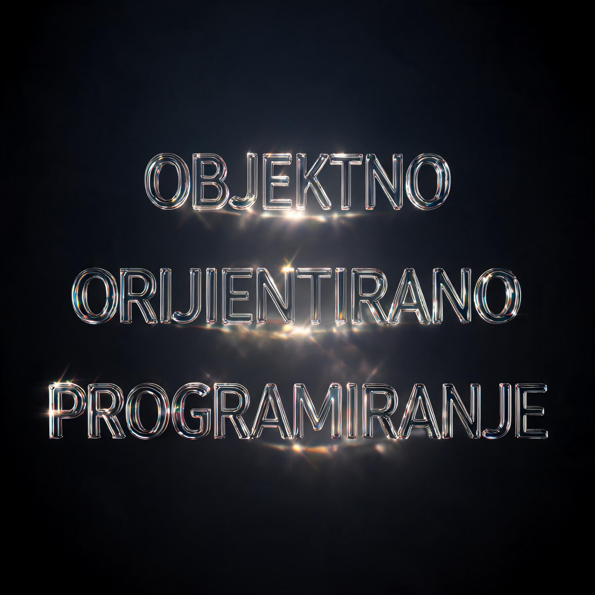 "OBJEKTNO ORIJENTIRANO PROGRAMIRANJE" — Glass | AI Text Effect Generator