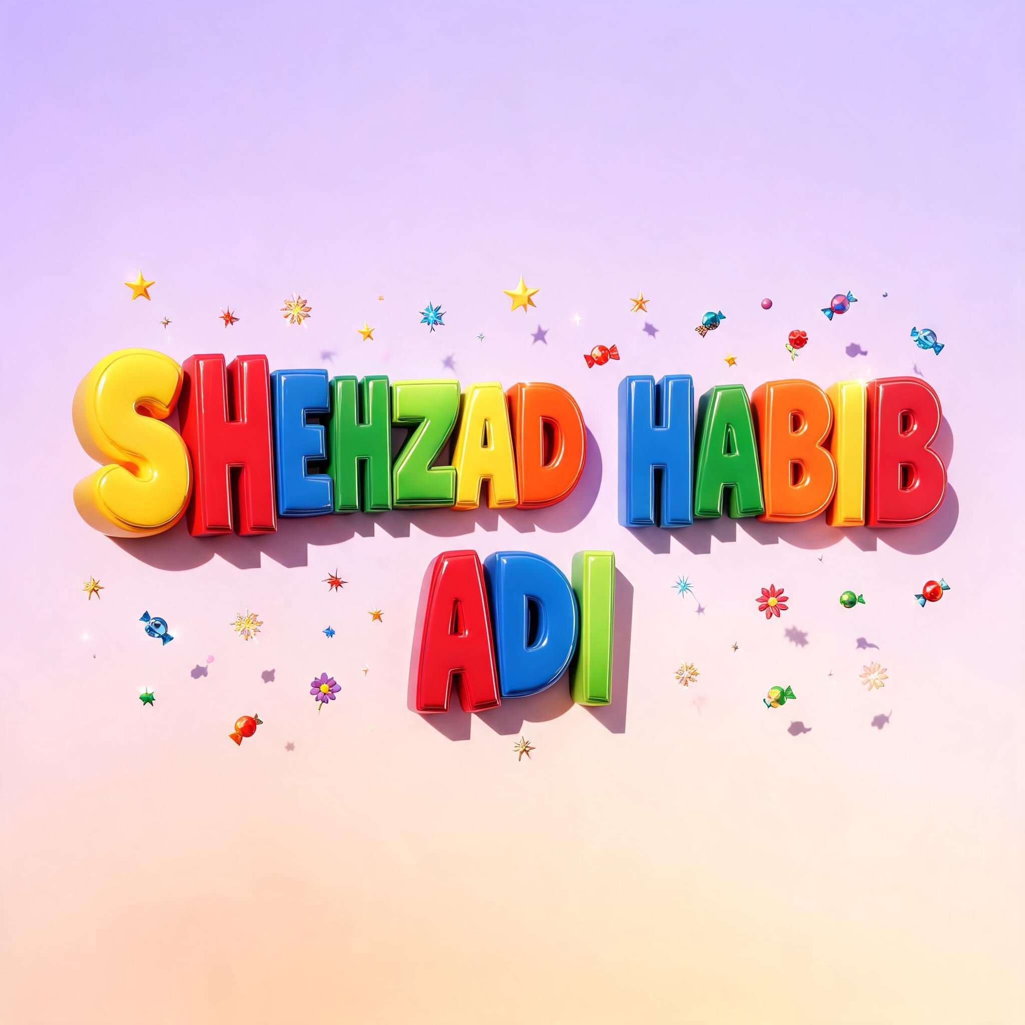 "SHEHZAD HABIB ADI" — 3d Bold | AI Text Effect Generator