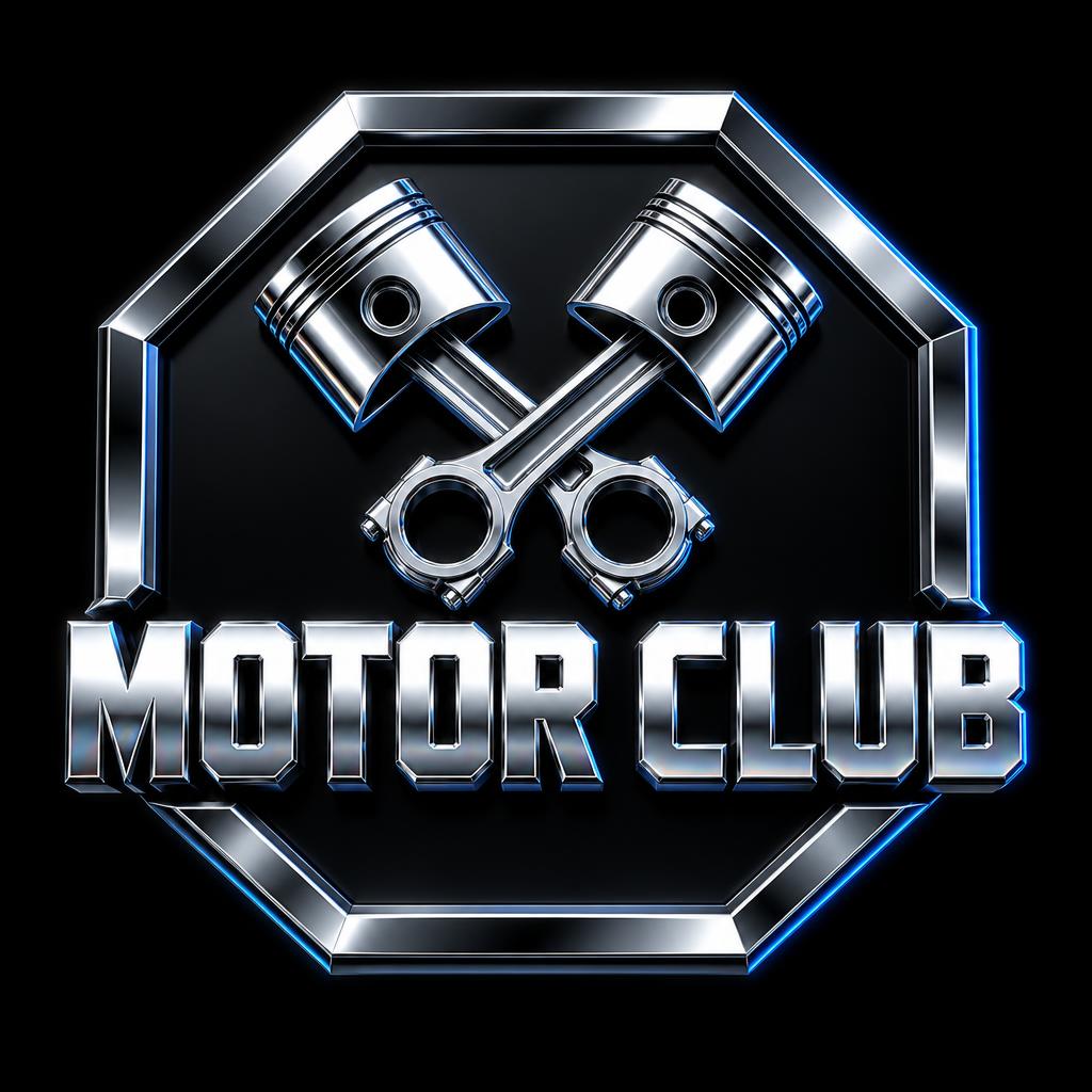 "MOTOR CLUB" — Chrome Metal 3d | AI Text Effect Generator