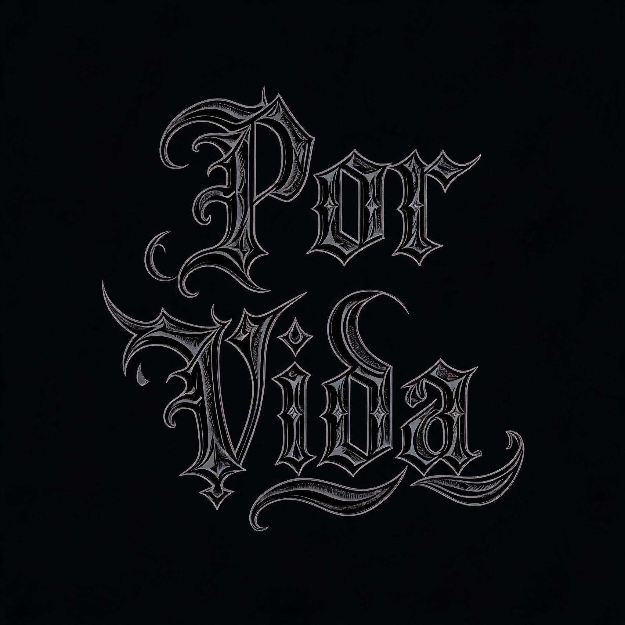 "Por Vida" — Tattoo | AI Text Effect Generator