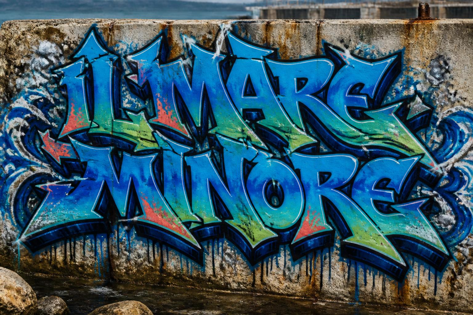"il mare minore" — Graffiti | AI Text Effect Generator