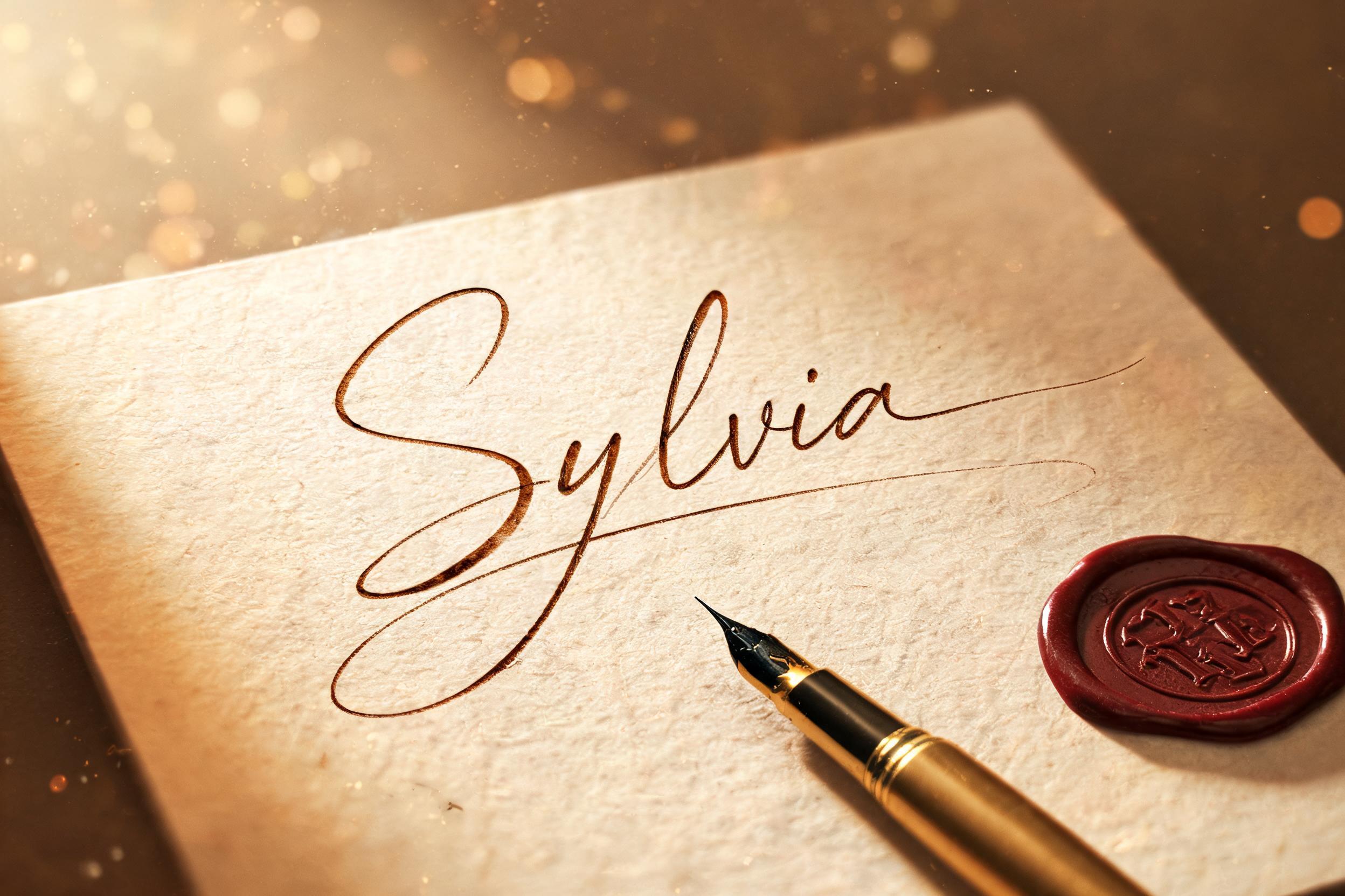 "Sylvia" — Handwritten Script | AI Text Effect Generator