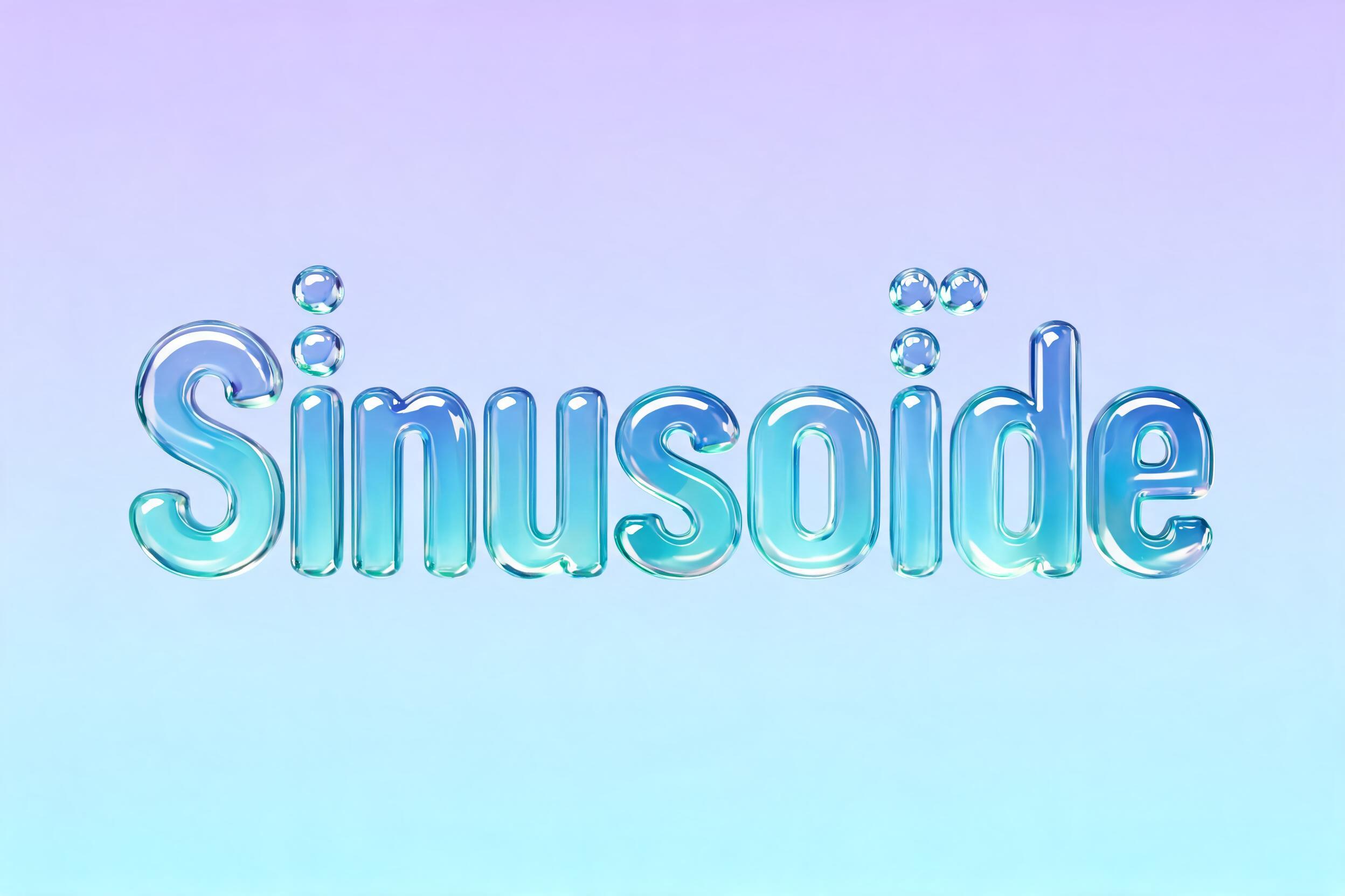 "Sinusoïde" — Glass Liquid | AI Text Effect Generator