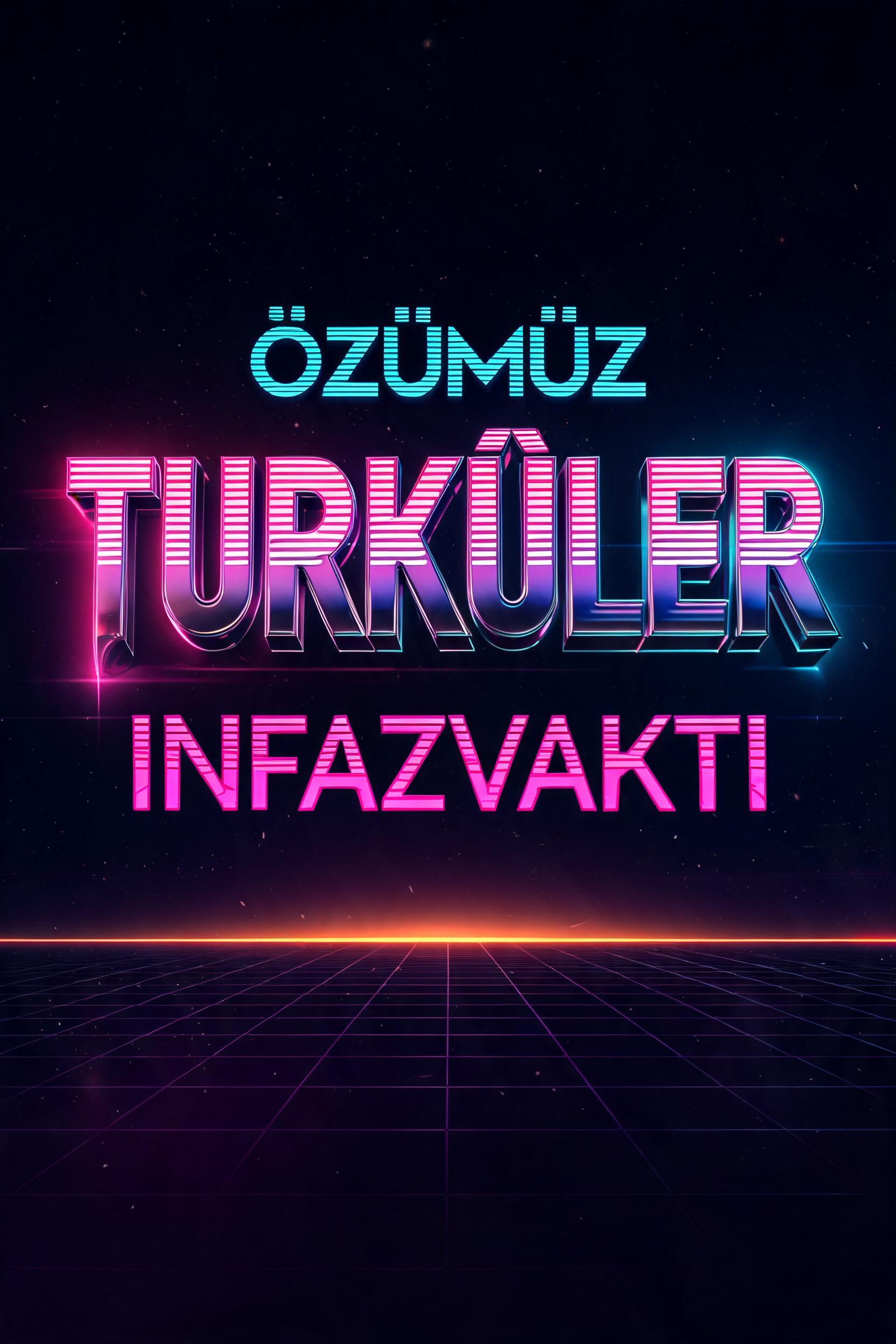 "Özümüz
Türküler
INFAZVAKTI" — 3d Bold Neon text effect