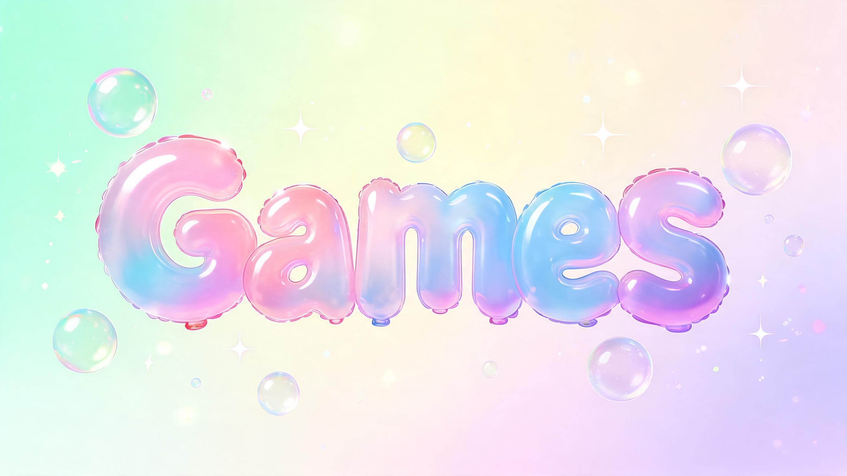 "Games" — Bubble text effect