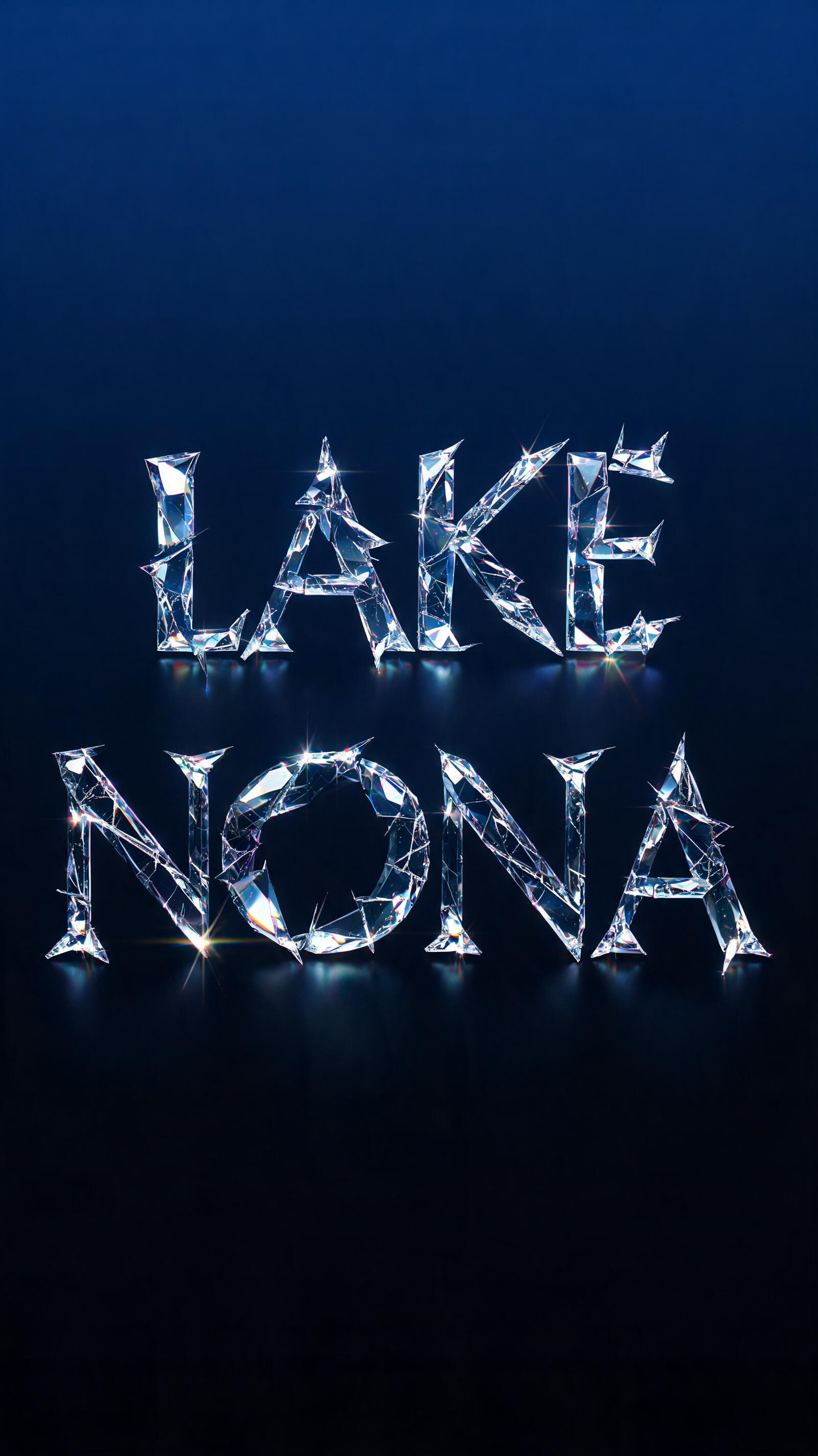 "LAKE NONA" — Glass | AI Text Effect Generator